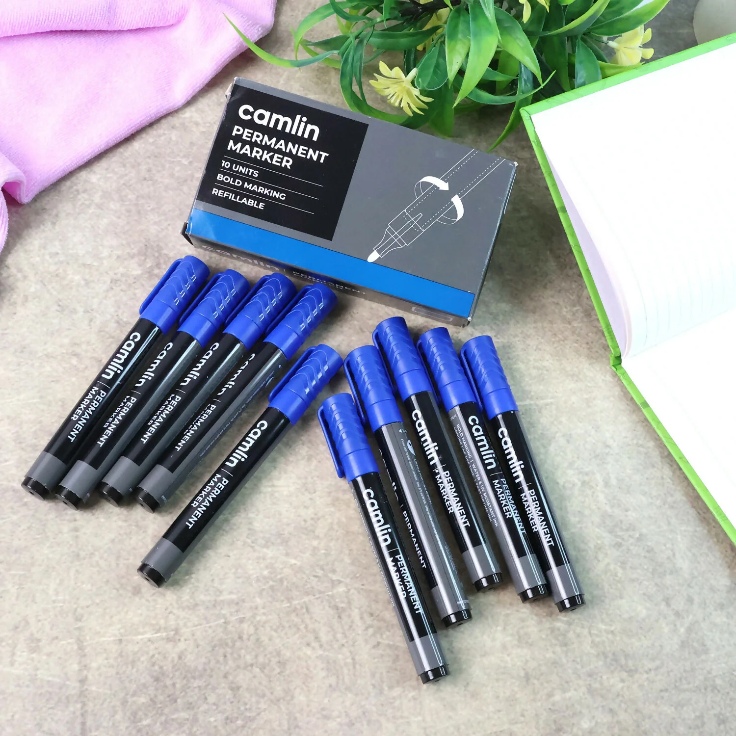 Camlin Permanent Marker Set – Pack of 10 - Image 2