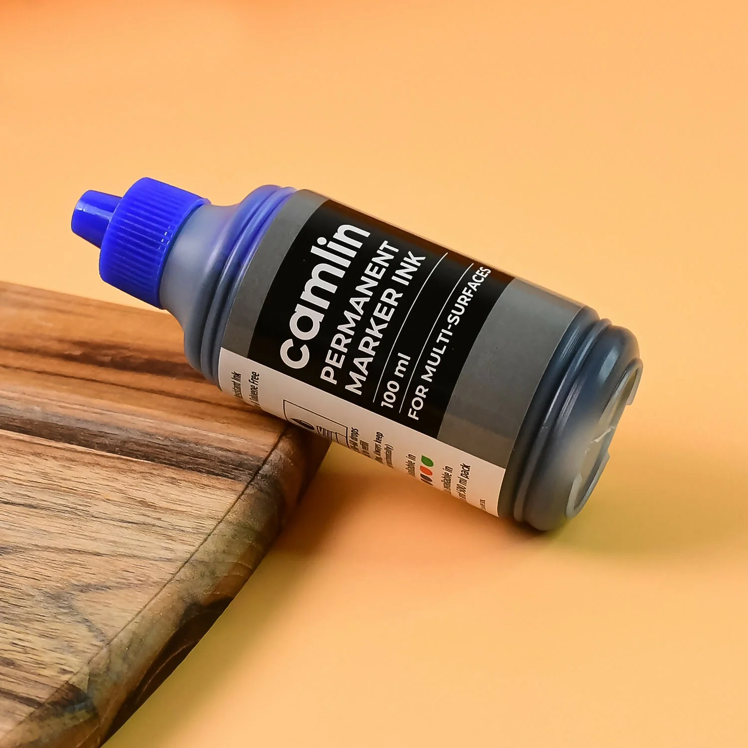 Camlin Permanent Marker Ink – 100 ml Blue Refill Bottle for Multi-Surface Writing - Image 4