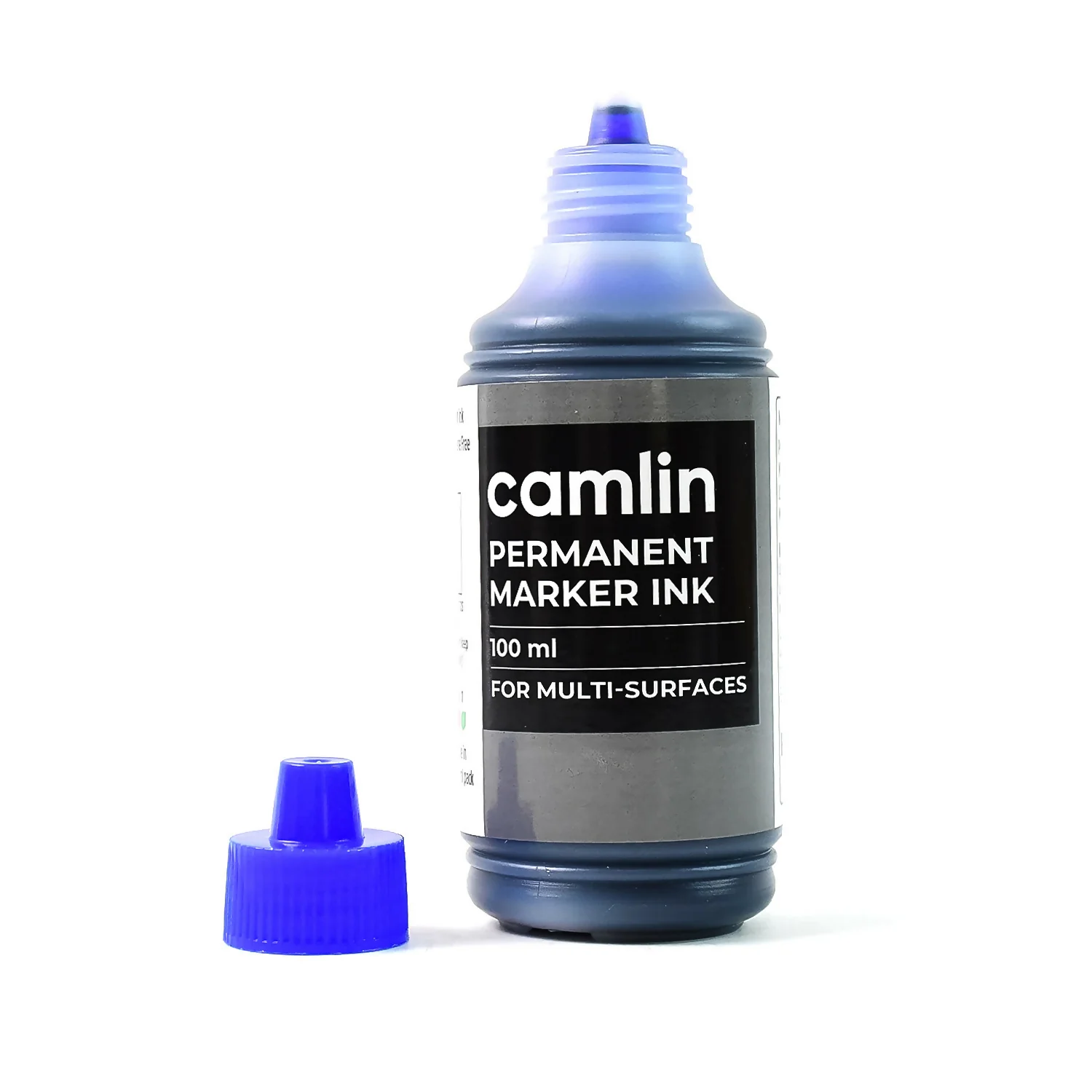 Camlin Permanent Marker Ink – 100 ml Blue Refill Bottle for Multi-Surface Writing - Image 5