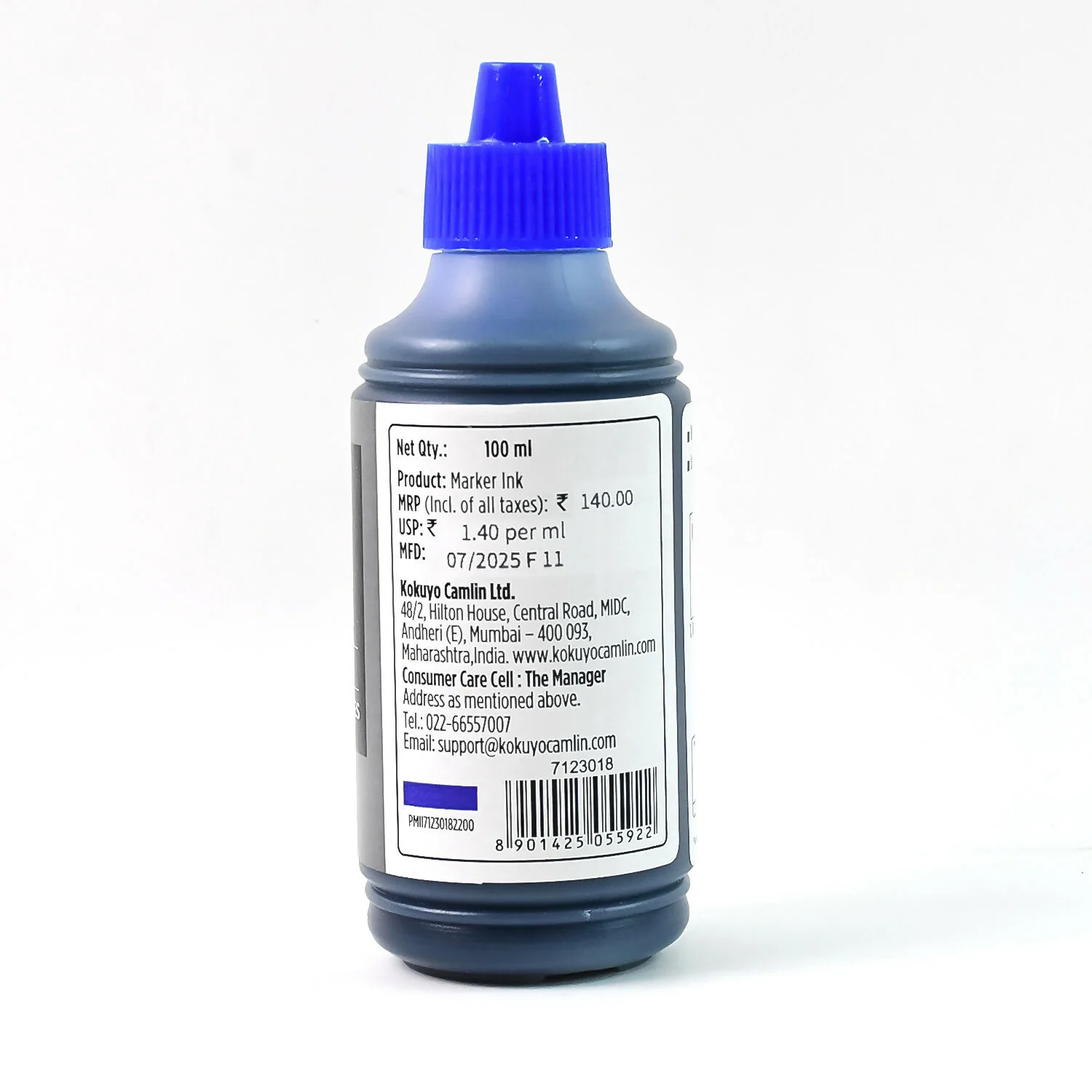Camlin Permanent Marker Ink – 100 ml Blue Refill Bottle for Multi-Surface Writing - Image 6