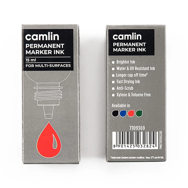 Camlin Permanent Marker Ink 15 ml – Red Color Refill Ink for Multi-Surfaces - Image 5