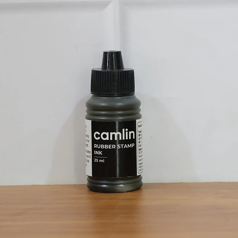Camlin Rubber Stamp Ink Black – 25 ml Bottle for Clear & Sharp Impressions - Image 5