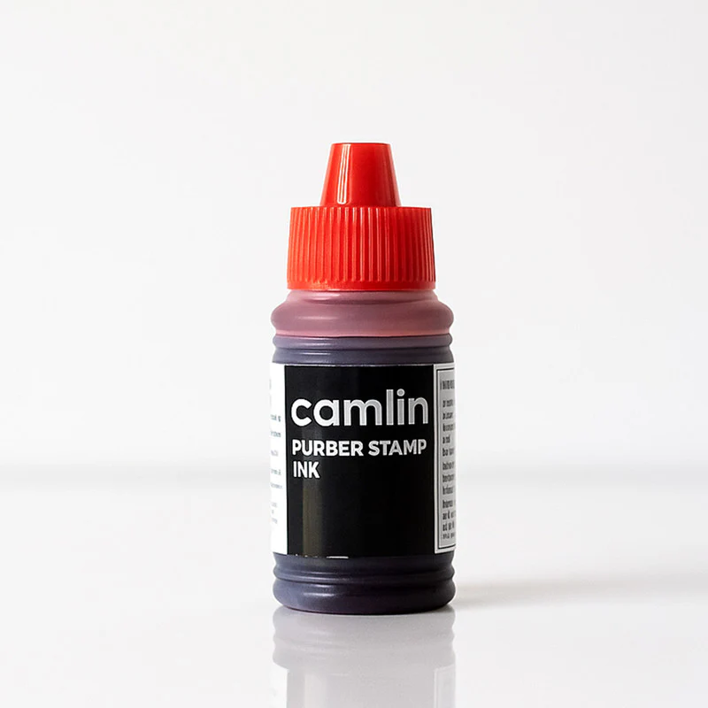 Camlin Rubber Stamp Ink Red – Quick-Dry Office Stamp Ink Bottle (25 ml) - Image 4