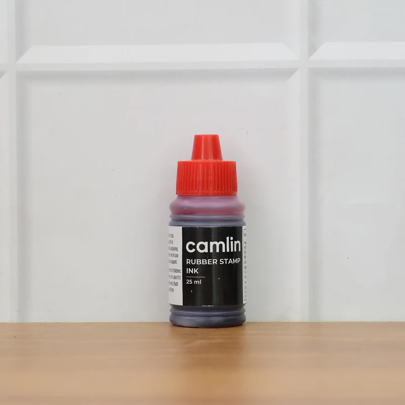 Camlin Rubber Stamp Ink Red – Quick-Dry Office Stamp Ink Bottle (25 ml) - Image 5