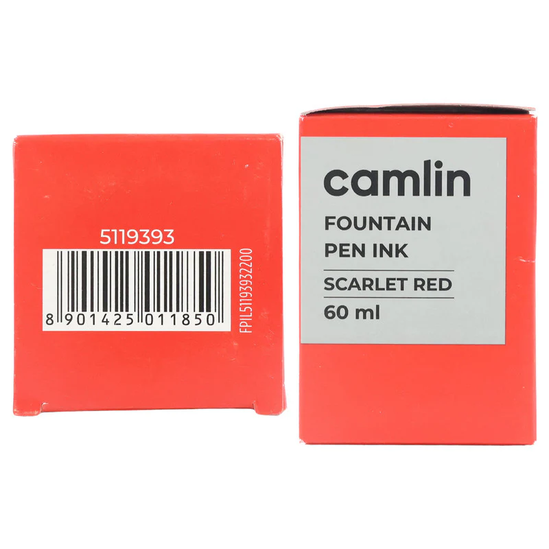 Camlin Scarlet Red Fountain Pen Ink – Smooth Flow Writing Ink (60 ml) - Image 5