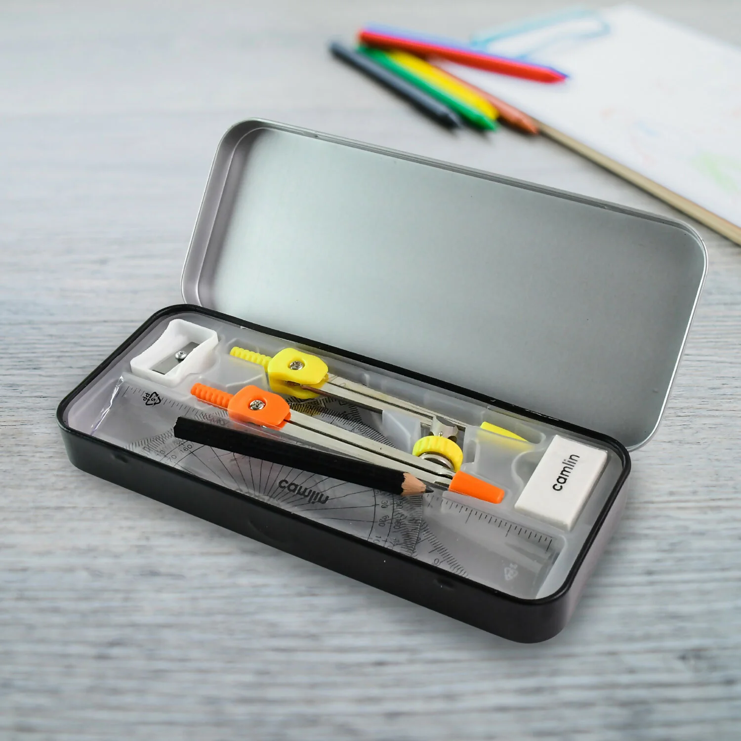 Camlin Scholar Mathematical Drawing Instruments Box (1 Pc) - Image 2