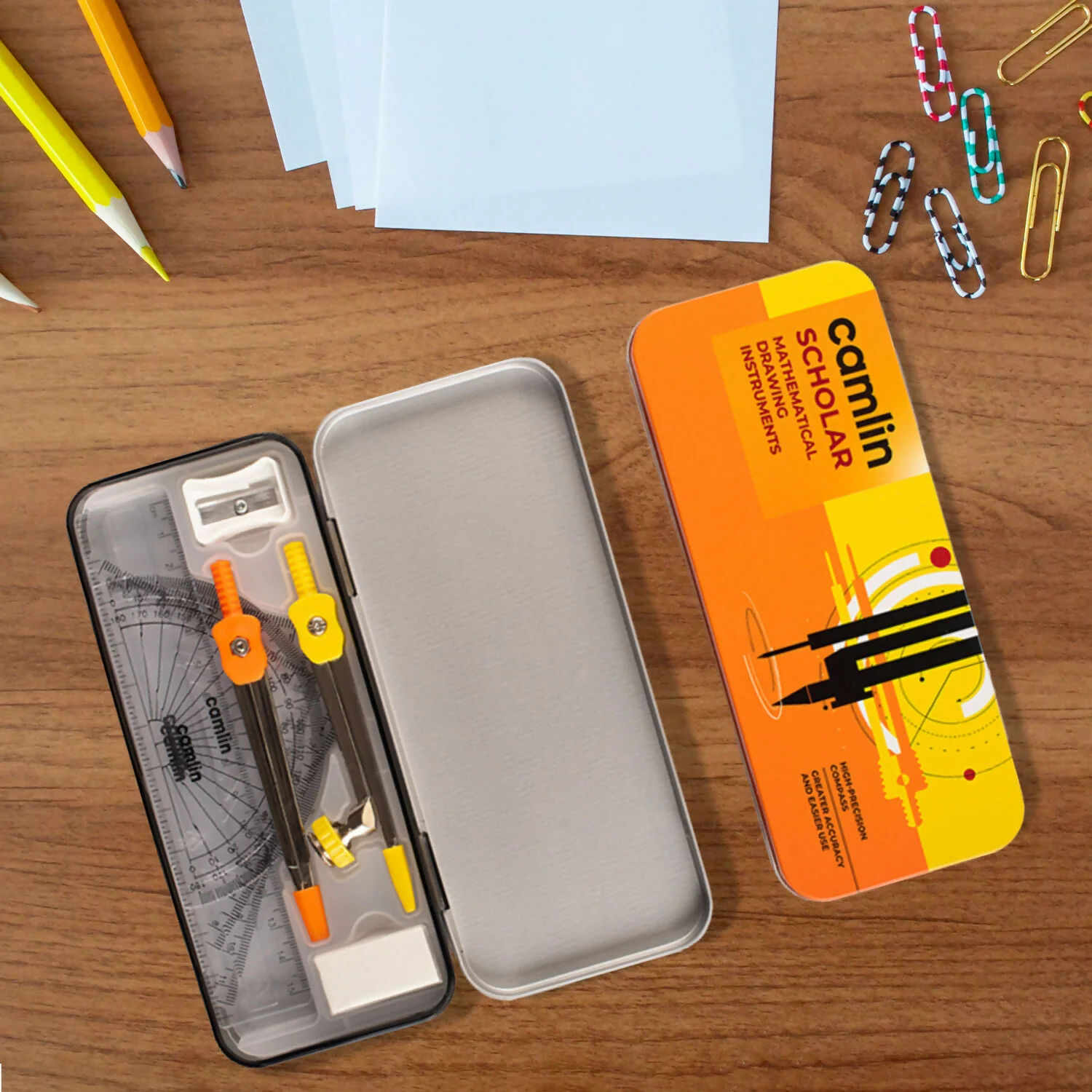 Camlin Scholar Mathematical Drawing Instruments Box (1 Pc) - Image 6