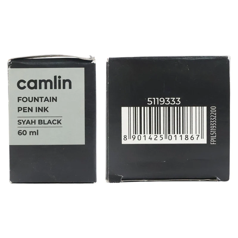 Camlin Syah Black Fountain Pen Ink – Smooth Writing Ink (60ml) - Image 4