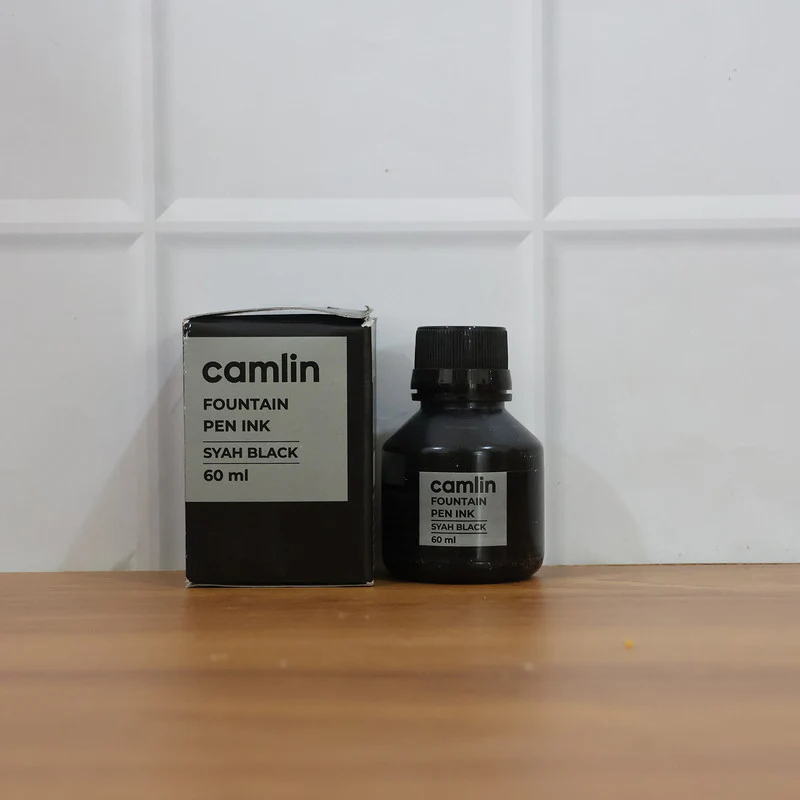Camlin Syah Black Fountain Pen Ink – Smooth Writing Ink (60ml) - Image 6