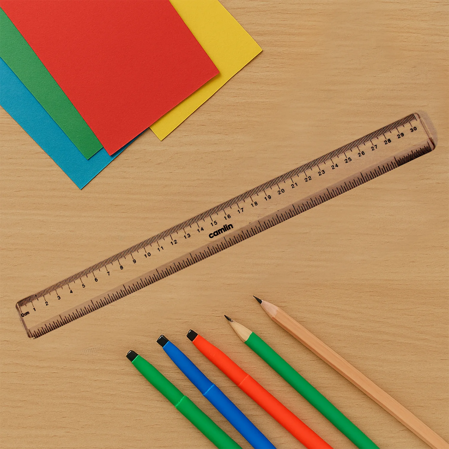Camlin Transparent Scale 30cm – Durable Plastic Ruler for Accurate Measurements - Image 2
