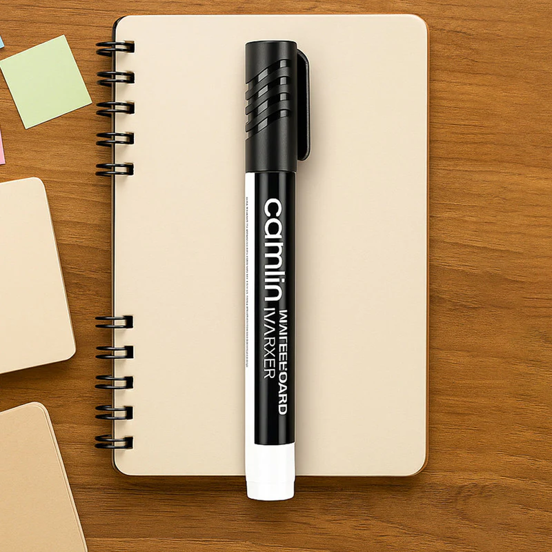 Camlin Whiteboard Marker – Black Color Bold Writing Refillable Markers (Pack of 10) - Image 3