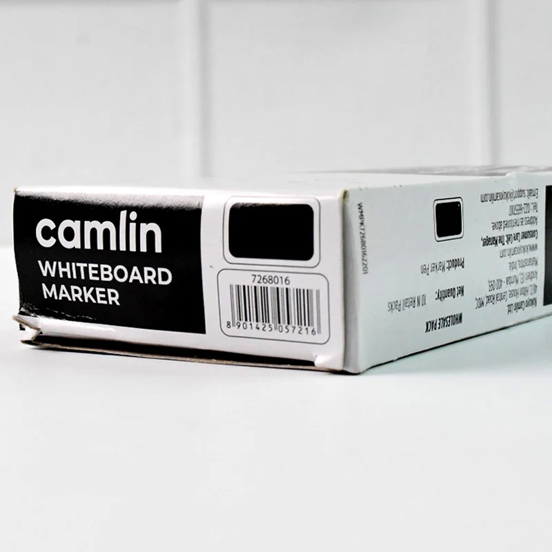 Camlin Whiteboard Marker – Black Color Bold Writing Refillable Markers (Pack of 10) - Image 7