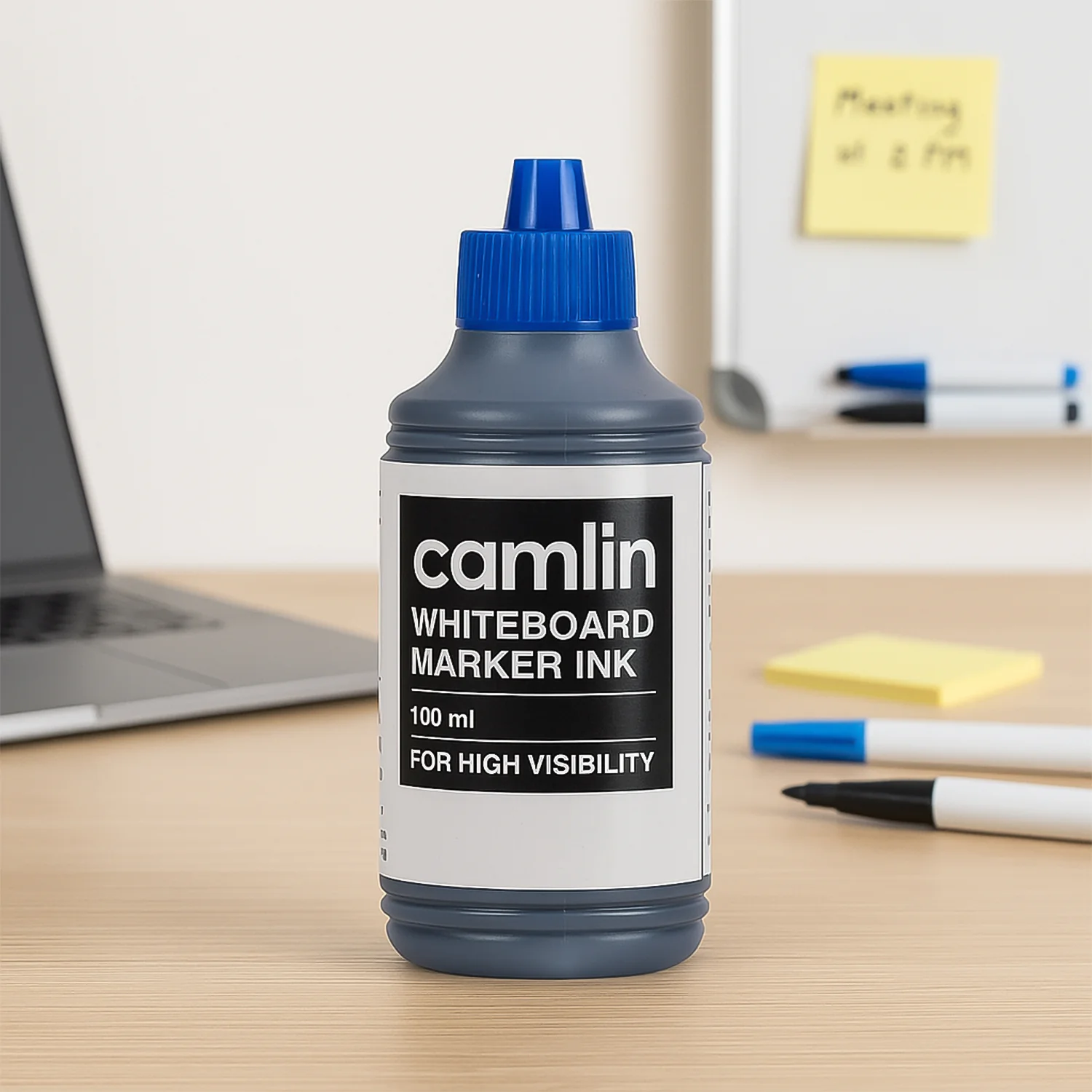Camlin Whiteboard Marker blue Ink Bottle – 100 ml - Image 2