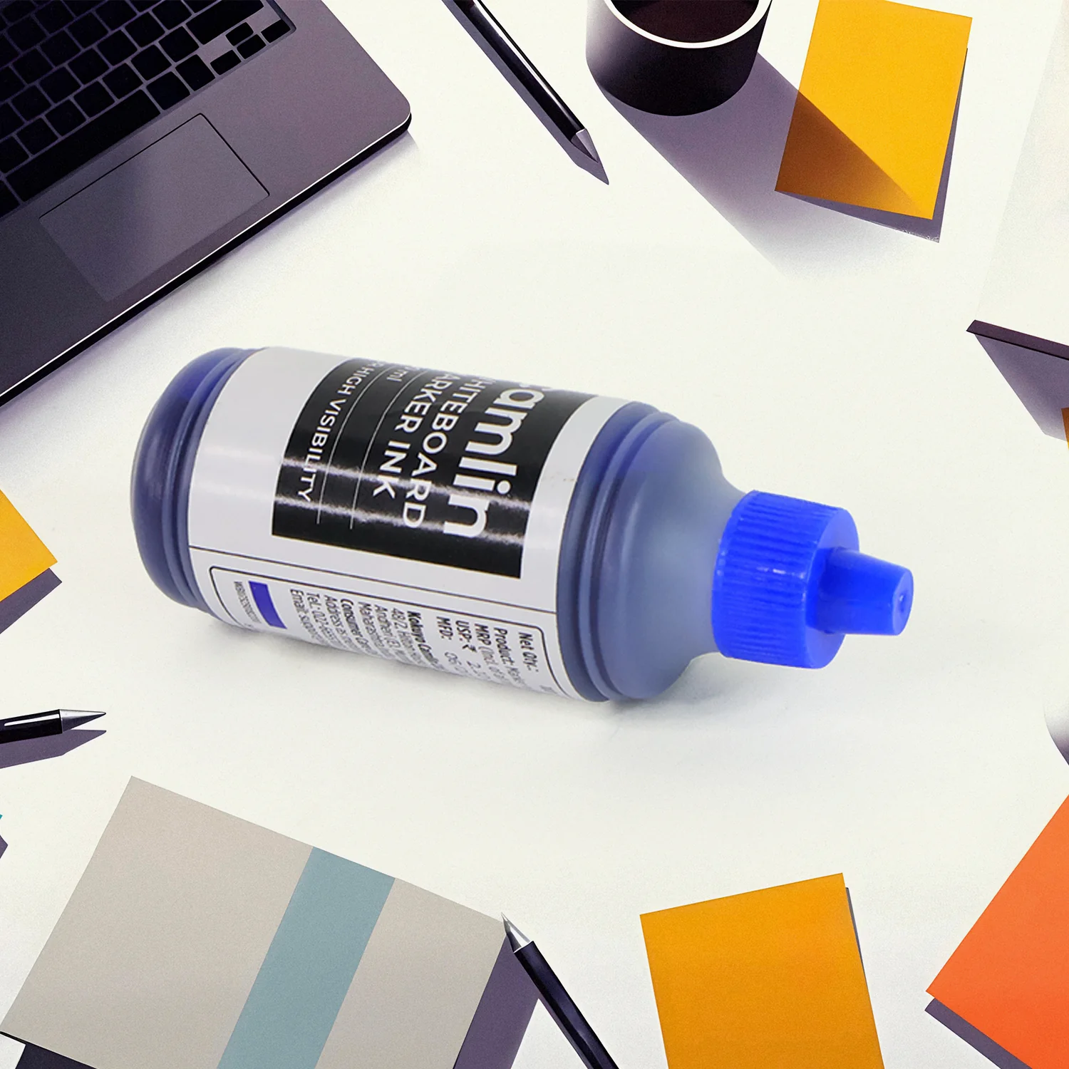 Camlin Whiteboard Marker blue Ink Bottle – 100 ml - Image 4