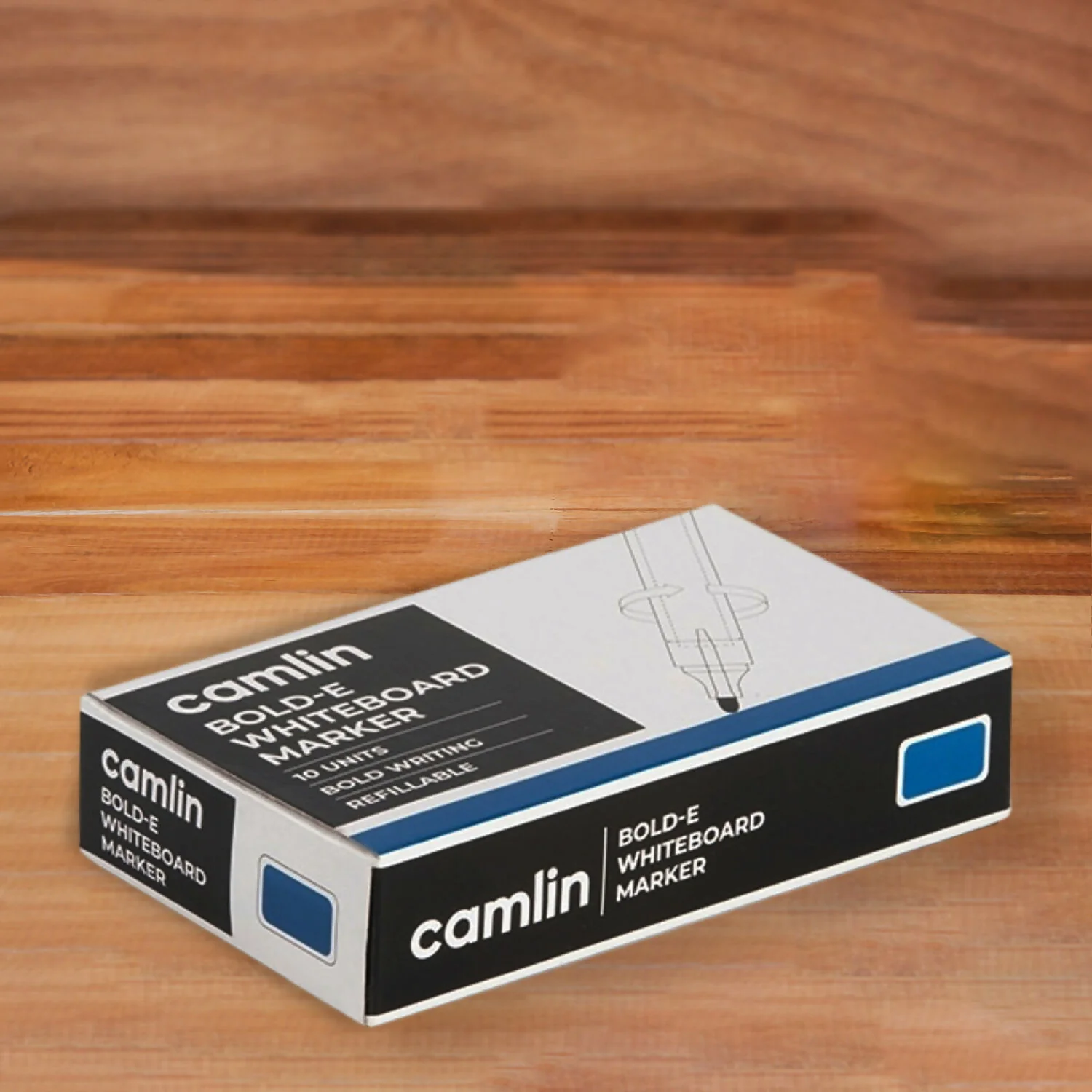 Camlin Whiteboard Marker – Bold, Refillable, Easy Wipe (Blue, Pack of 10) - Image 5