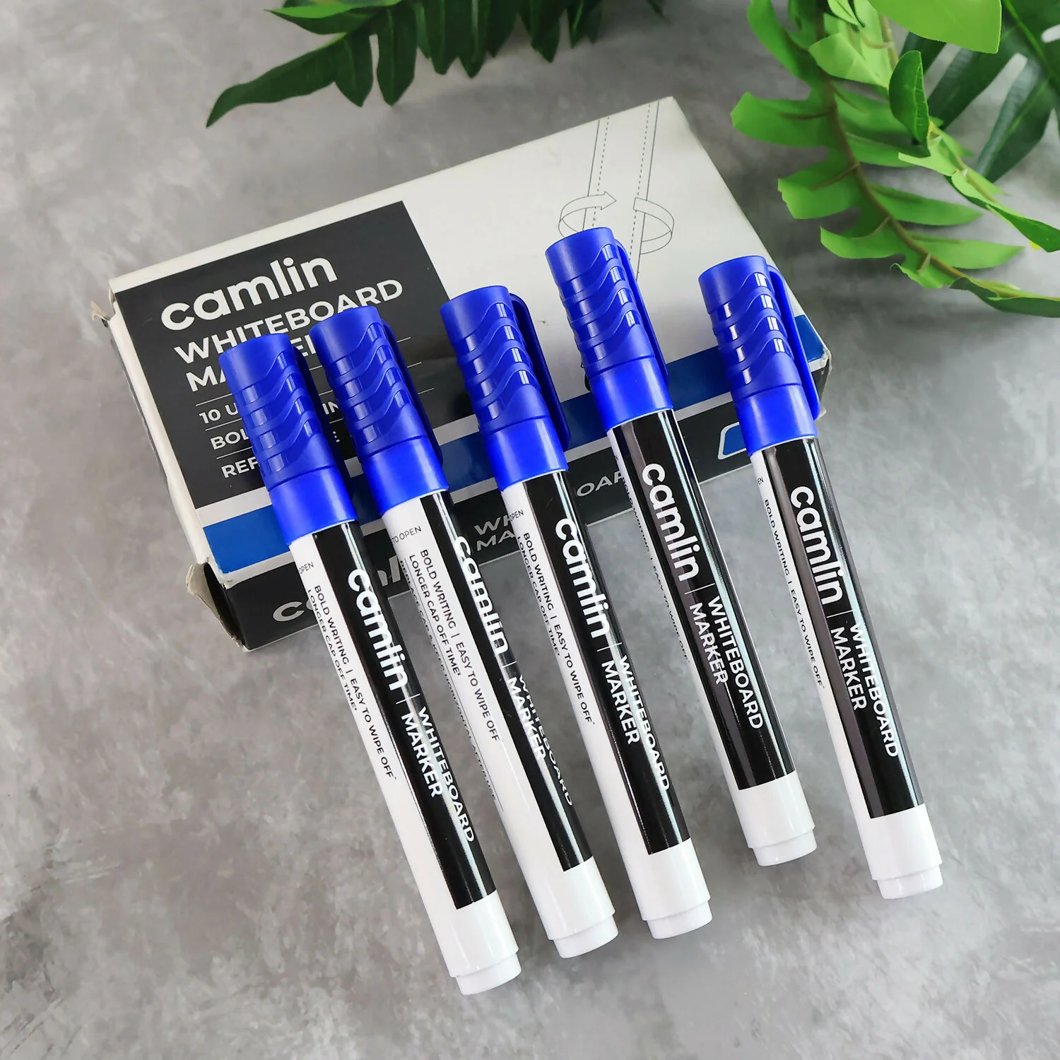 Camlin Whiteboard Marker – Bold, Refillable, Easy Wipe (Blue, Pack of 10) - Image 8