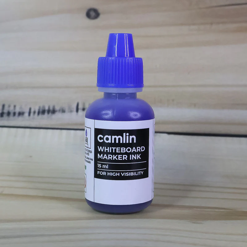 Camlin Whiteboard Marker Ink 15 ml – Blue Color Refill Ink for High Visibility - Image 5