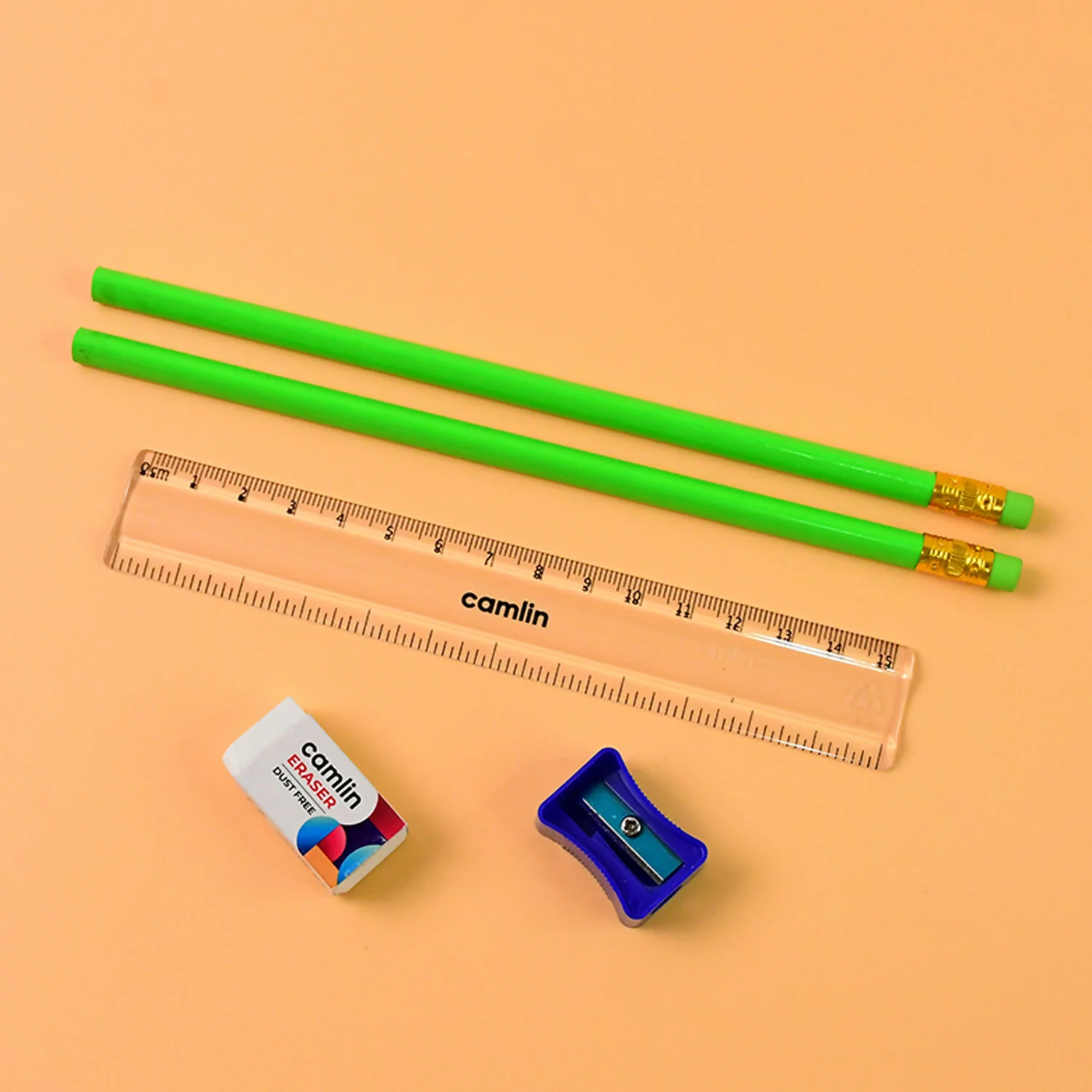 Camlin Writing Kit – Includes 2 Pencils, Eraser, Sharpener, and Ruler - Image 4