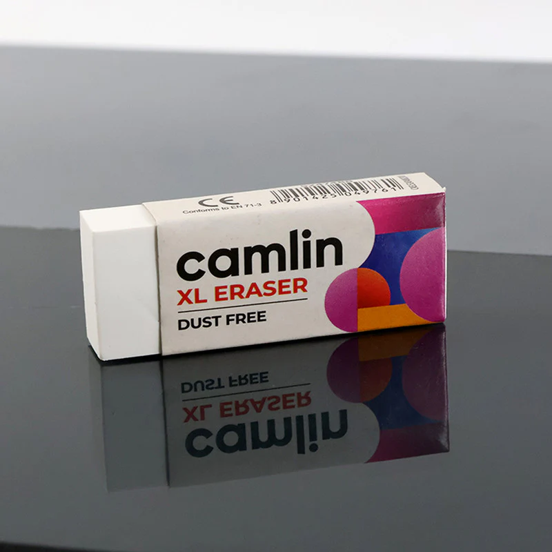 Camlin XL Dust-Free Eraser – Soft, Clean Erasing School & Office | 20-Piece Value - Image 3