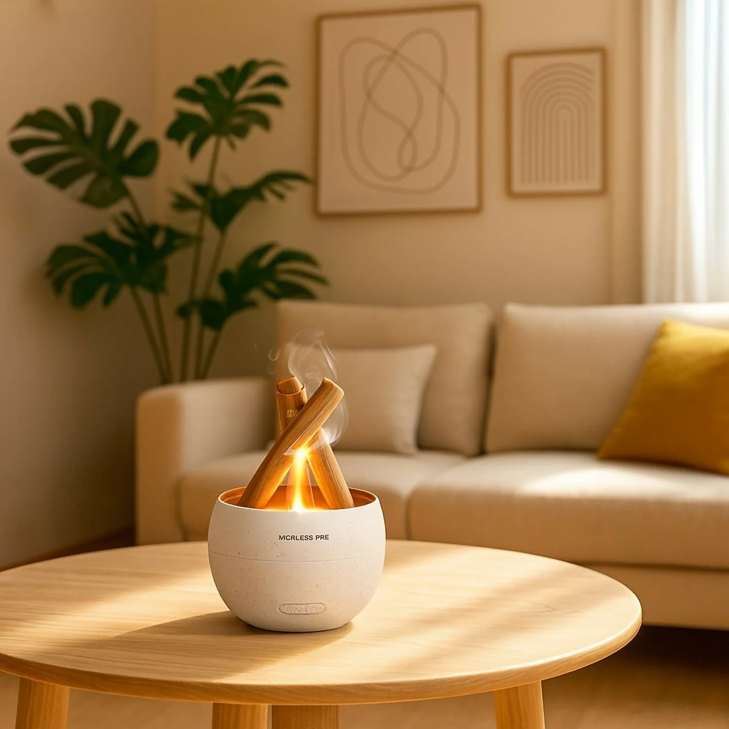 Campfire Flame Aroma Diffuser with LED Light & Mist | Stylish Home Humidifier - Image 2