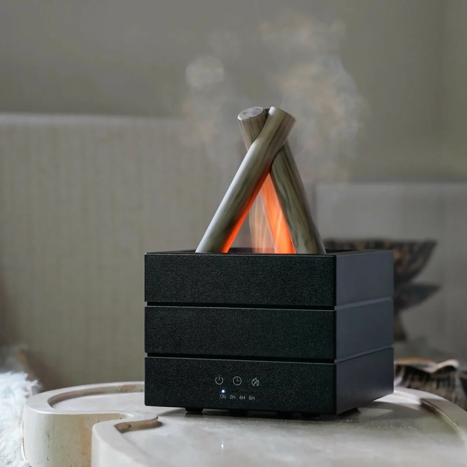 Campfire Flame Aroma Diffuser with Simulated Fire Effect & Timer Modes - Image 4