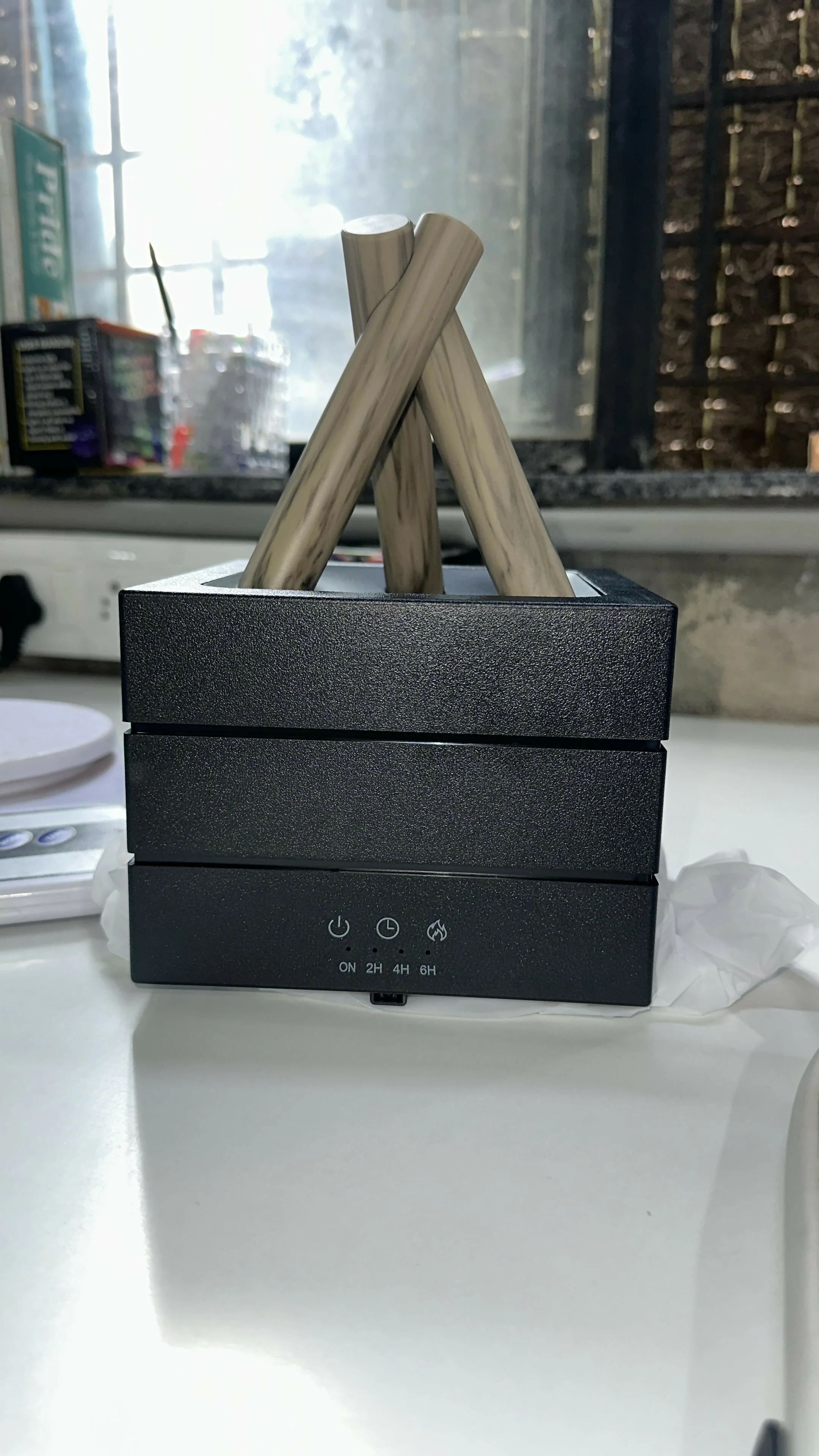 Campfire Flame Aroma Diffuser with Simulated Fire Effect & Timer Modes - Image 6