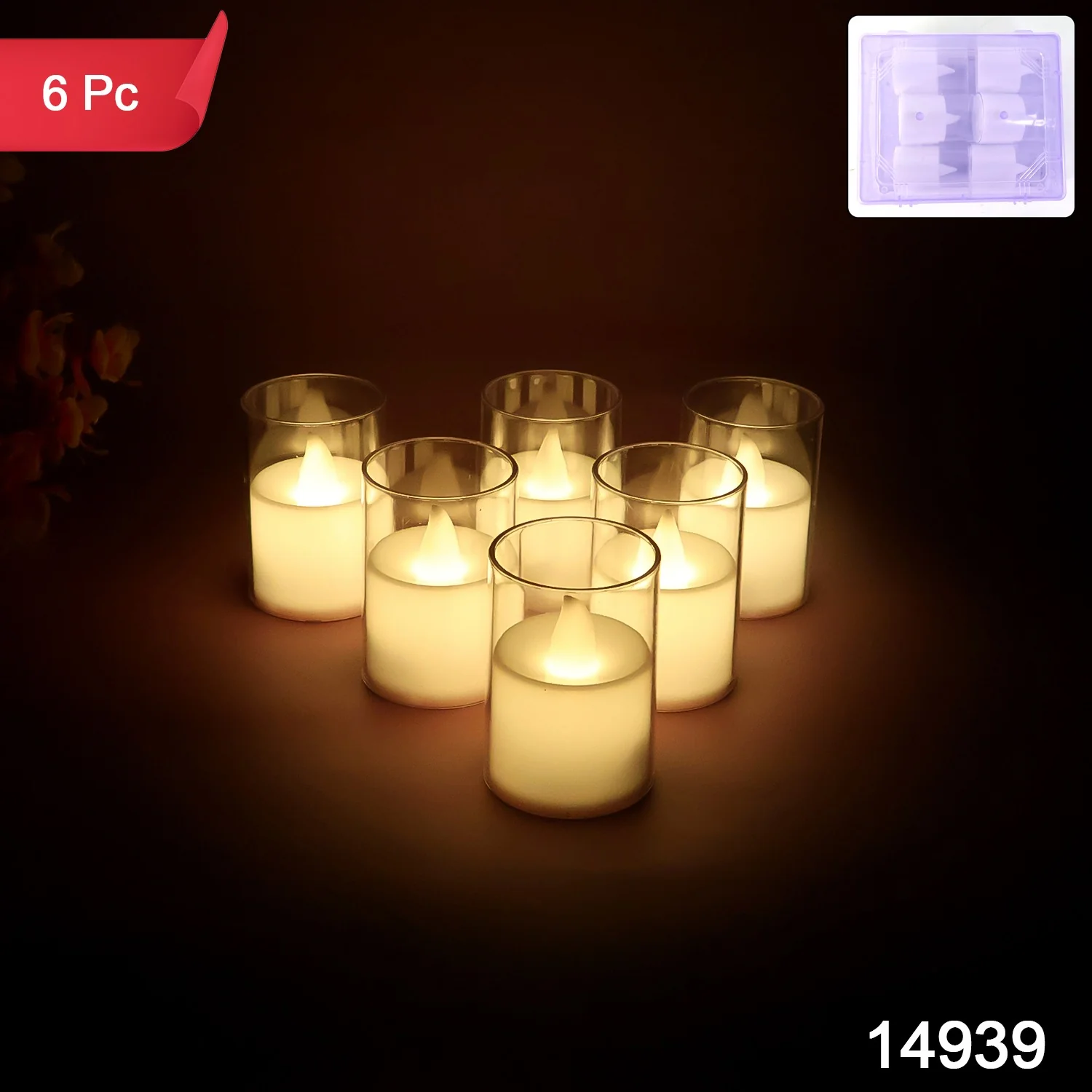 Flameless LED Votive Candles - (Set) - Image 2