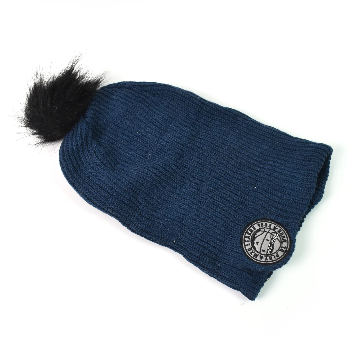 Small Cap for Winter Woolen Knitted Inside Fur Caps (1 Pc / Mix Design & Color) - Image 4