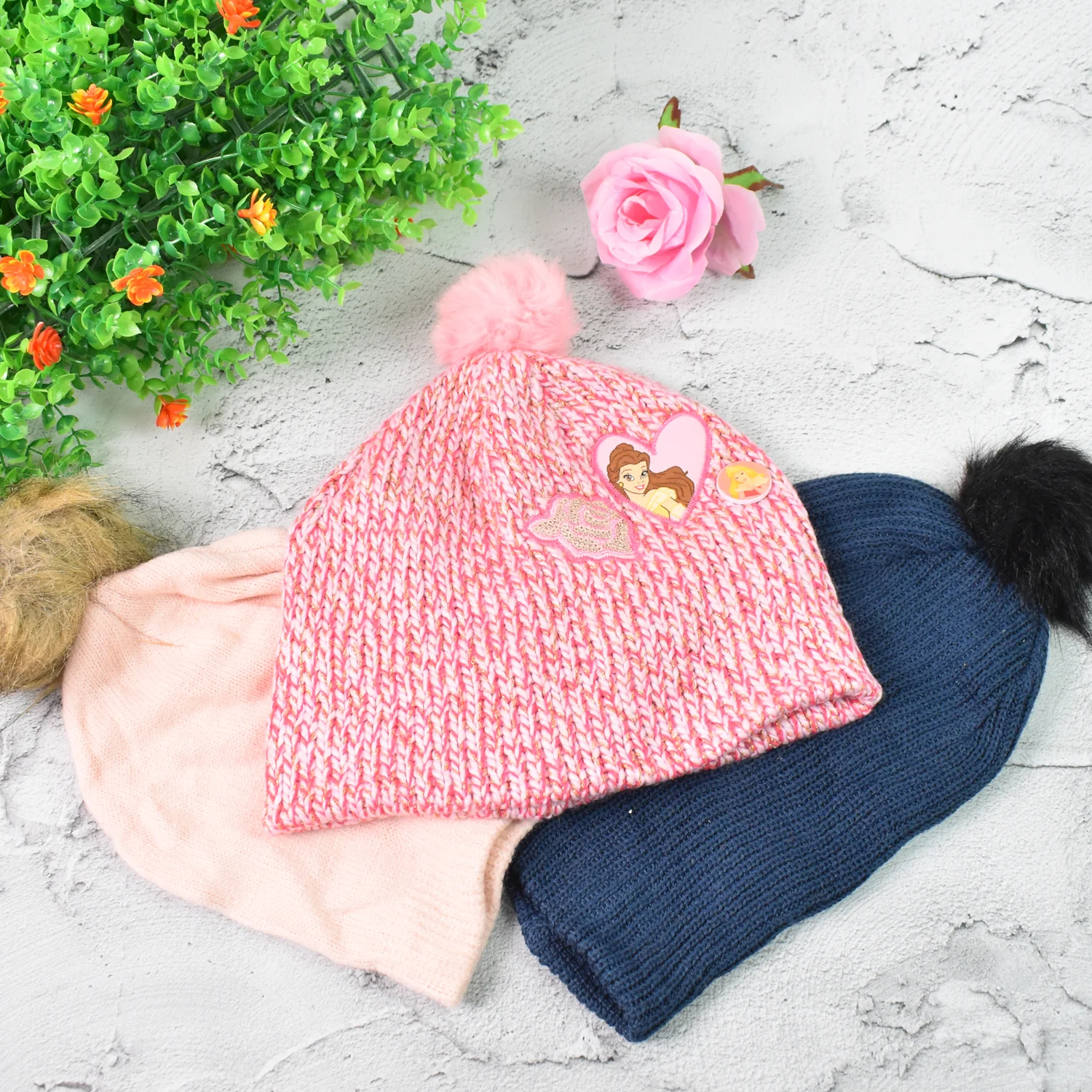 Small Cap for Winter Woolen Knitted Inside Fur Caps (1 Pc / Mix Design & Color) - Image 9