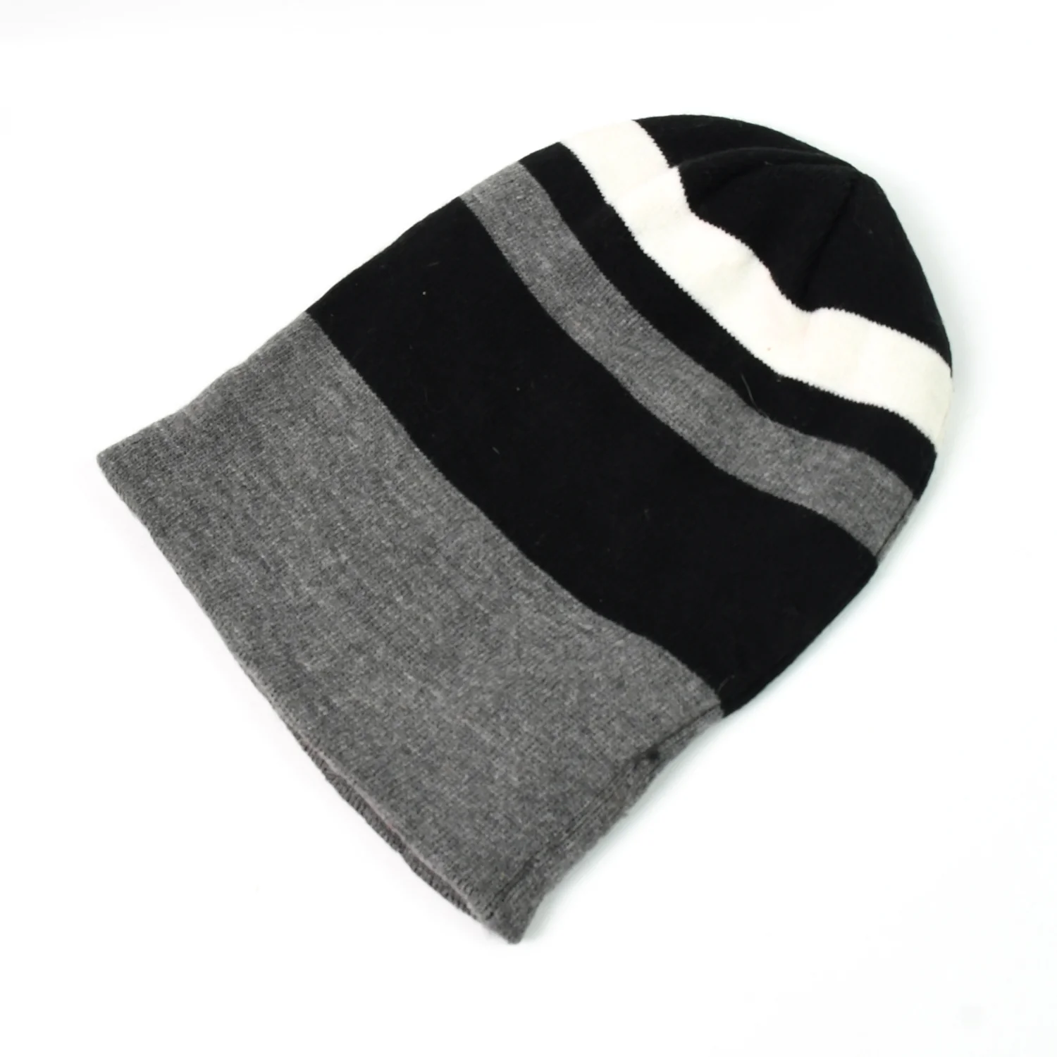 Cap for Winter Woolen Knitted Black Inside Fur Caps (1 Pc / Mix Design & Color) - Image 5