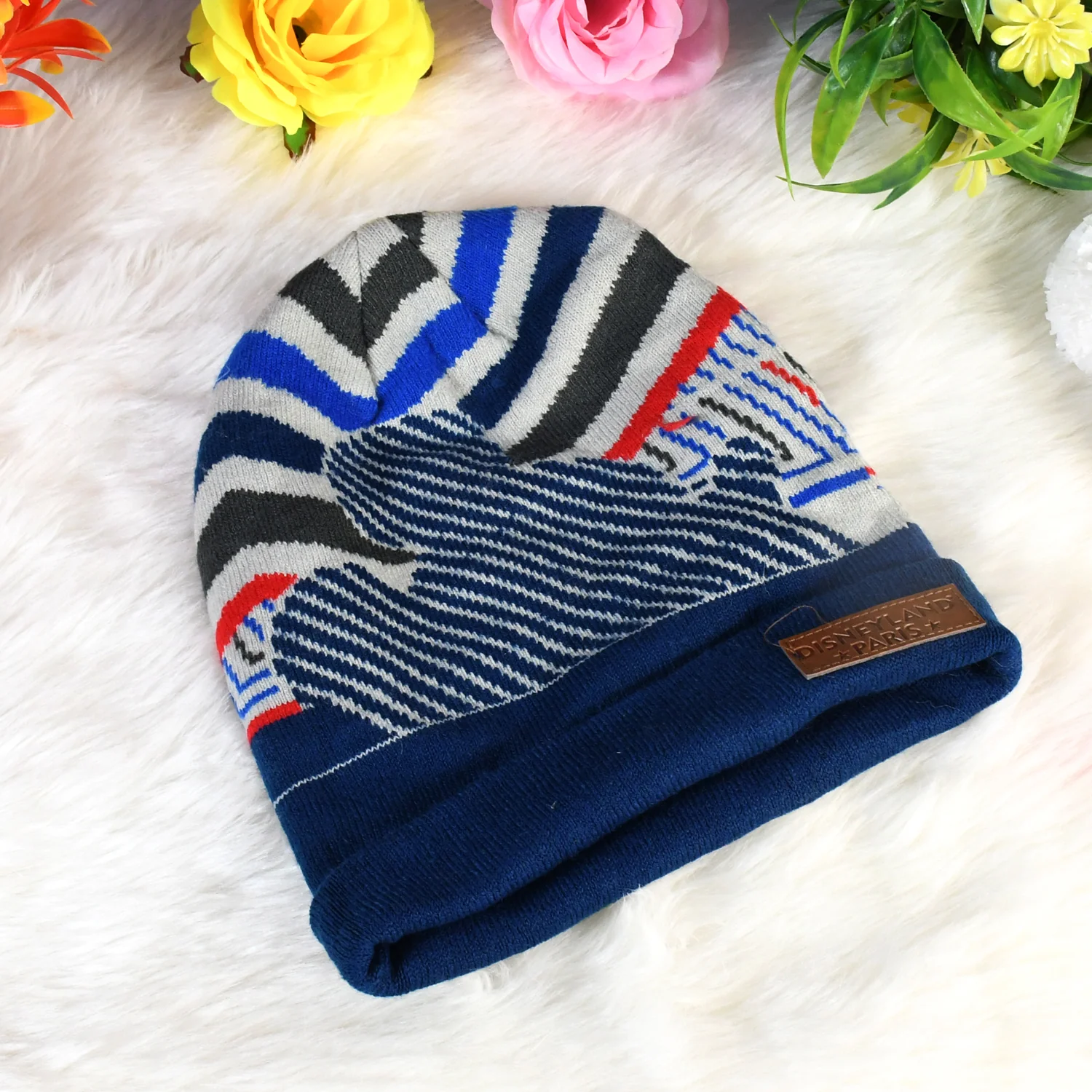 Cap for Winter Woolen Knitted Black Inside Fur Caps (1 Pc / Mix Design & Color) - Image 5