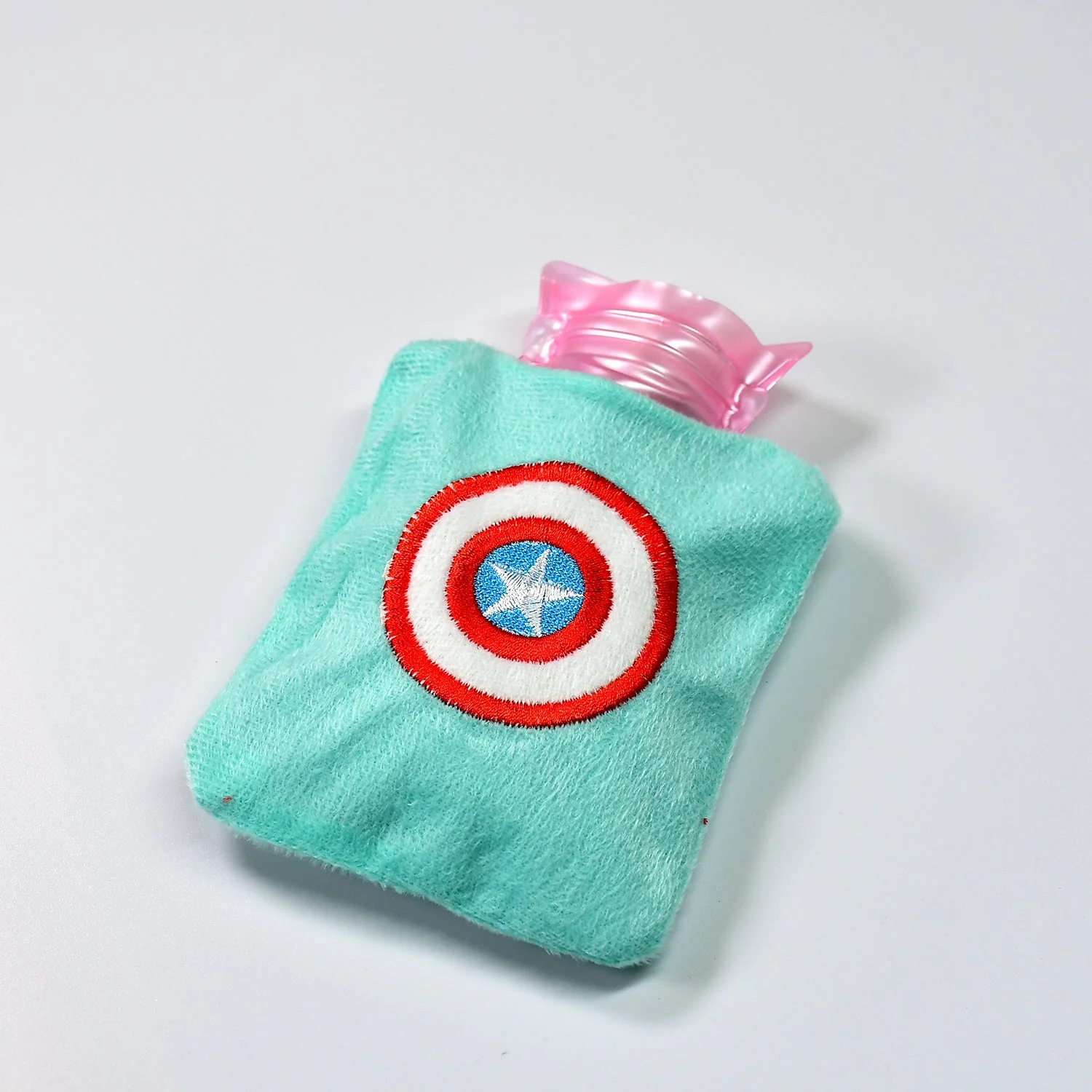 Captain America Print Small Hot Water Bag with Cover for Pain Relief - Image 7