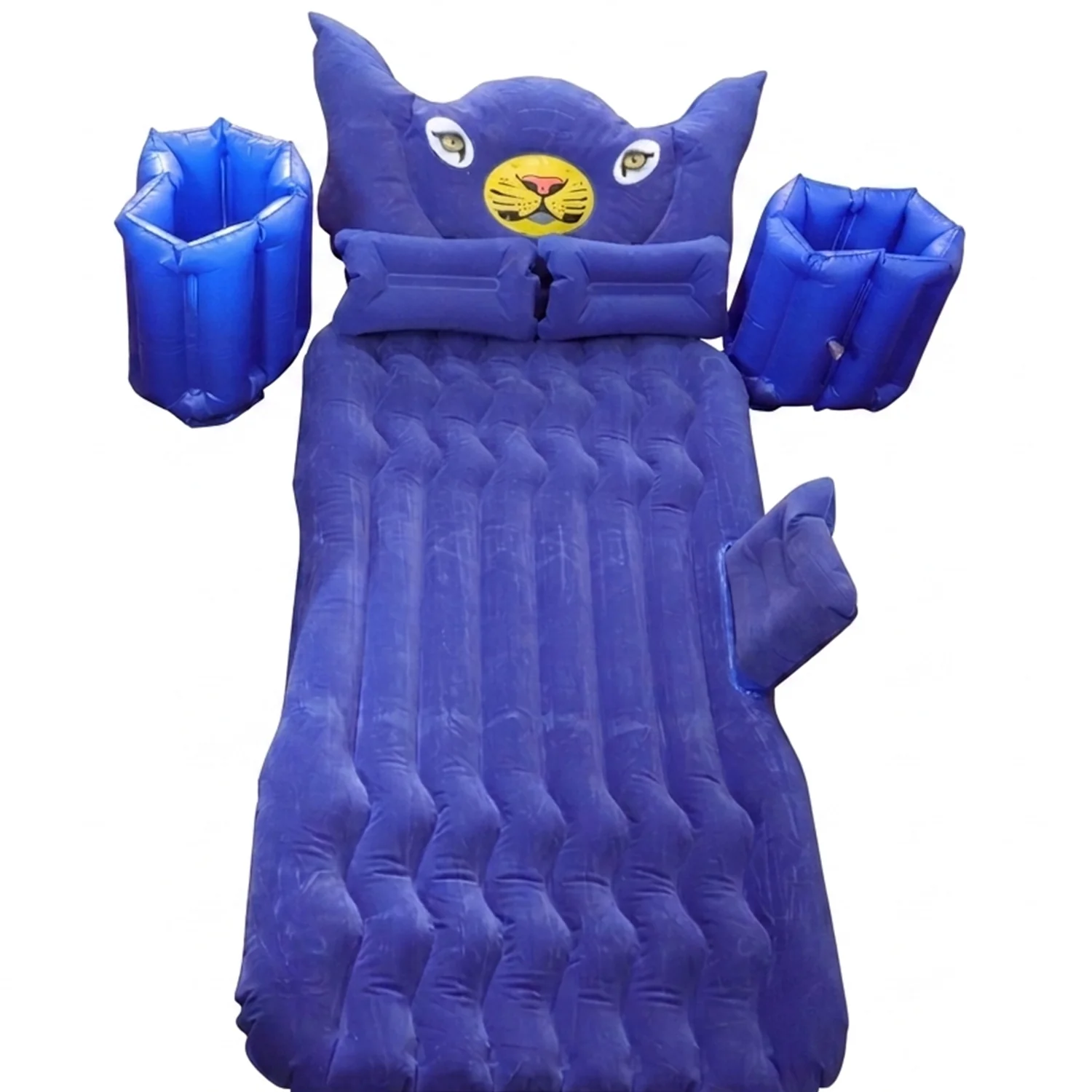 Inflatable Car Bed Set with Lion Head Pillow and Cushions for Comfortable Travel Sleeping (1 Set) - Image 4