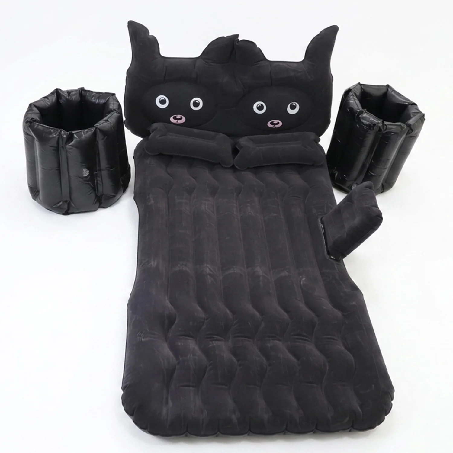 Cute Car Air Mattress Set with Black Cat Pillow for Comfortable Sleeping on the Go (1 Set) - Image 4