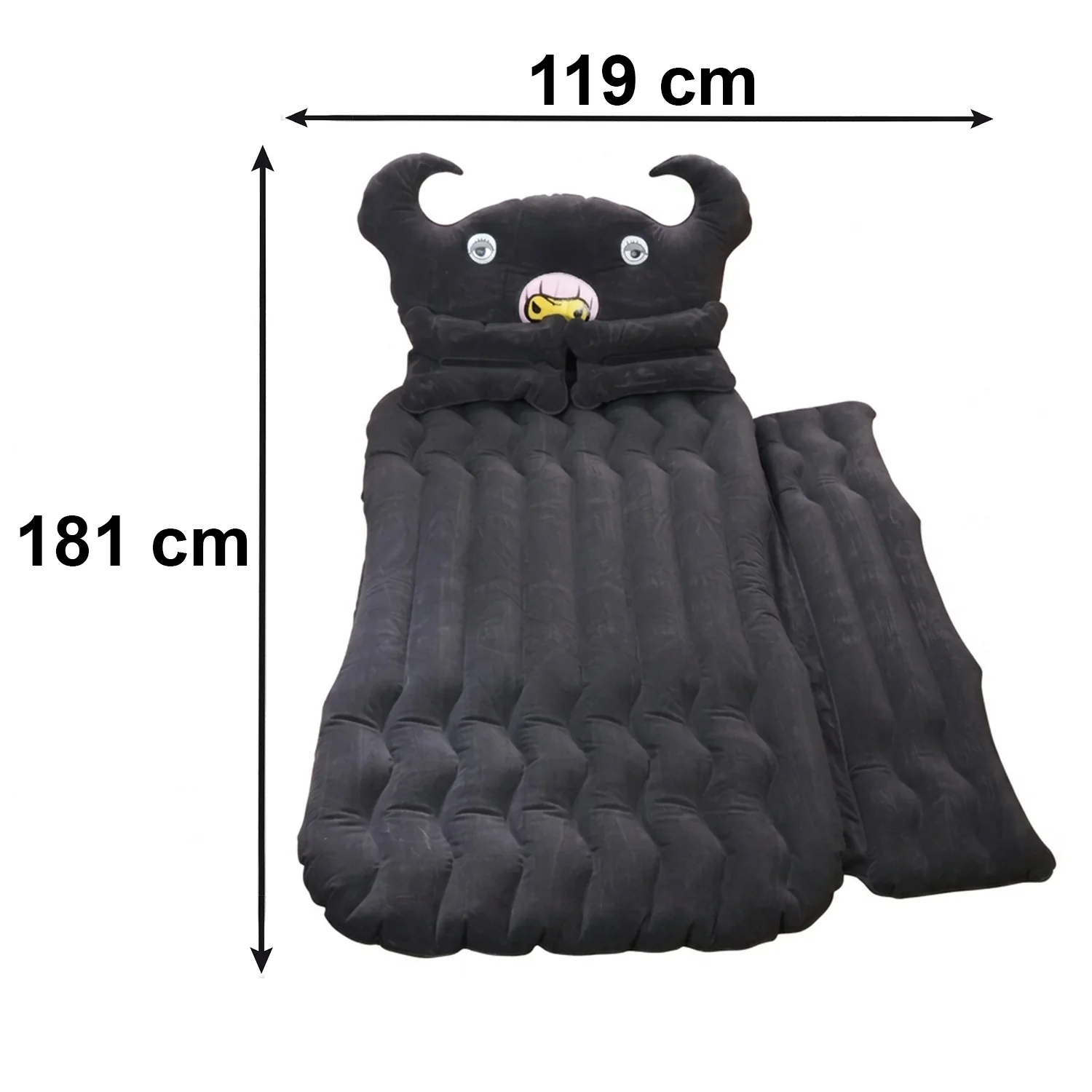 Car Air Mattress with Black Monster Pillow and Cushions for Kids and Adults (1 Set) - Image 6