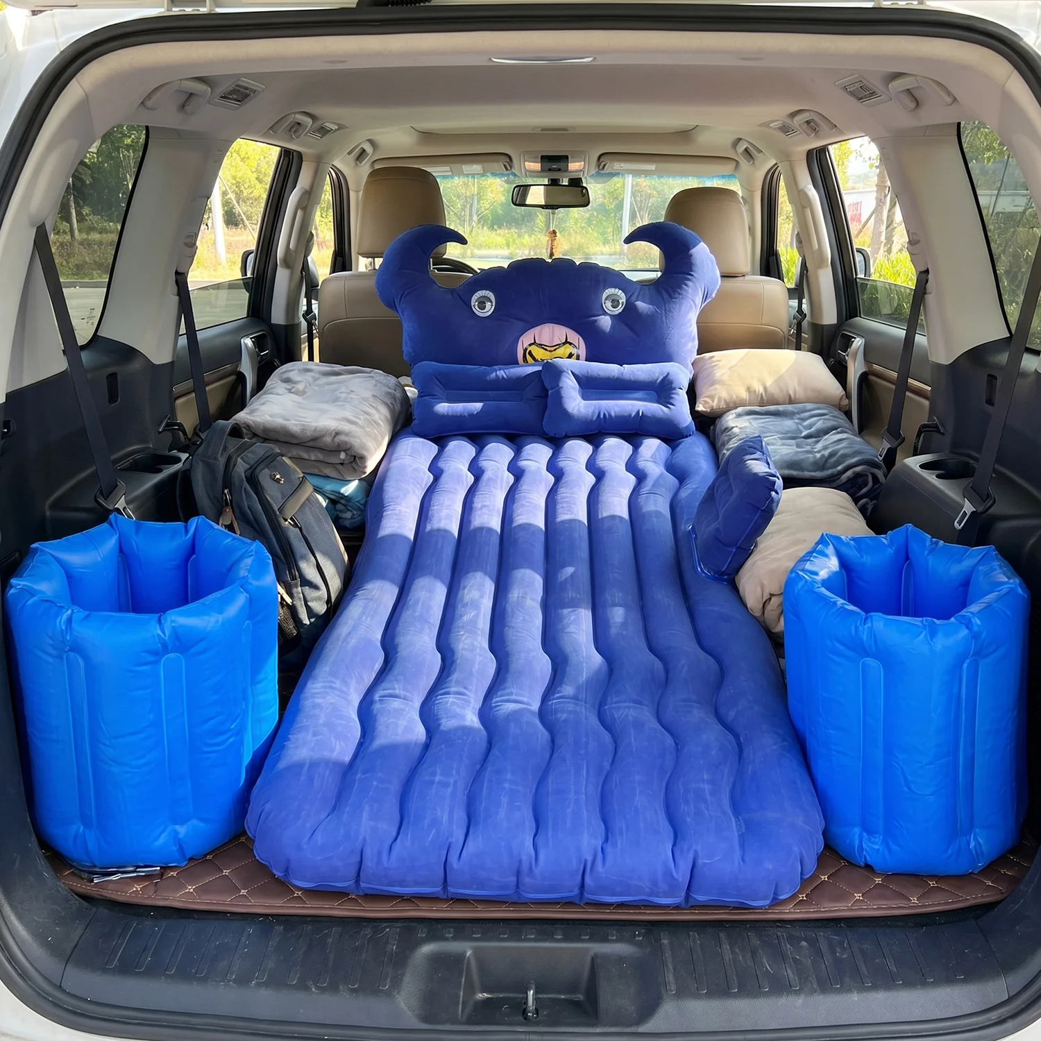 Car Air Mattress Bed Set with Inflatable Cushions and Pump – 1 Set - Image 3