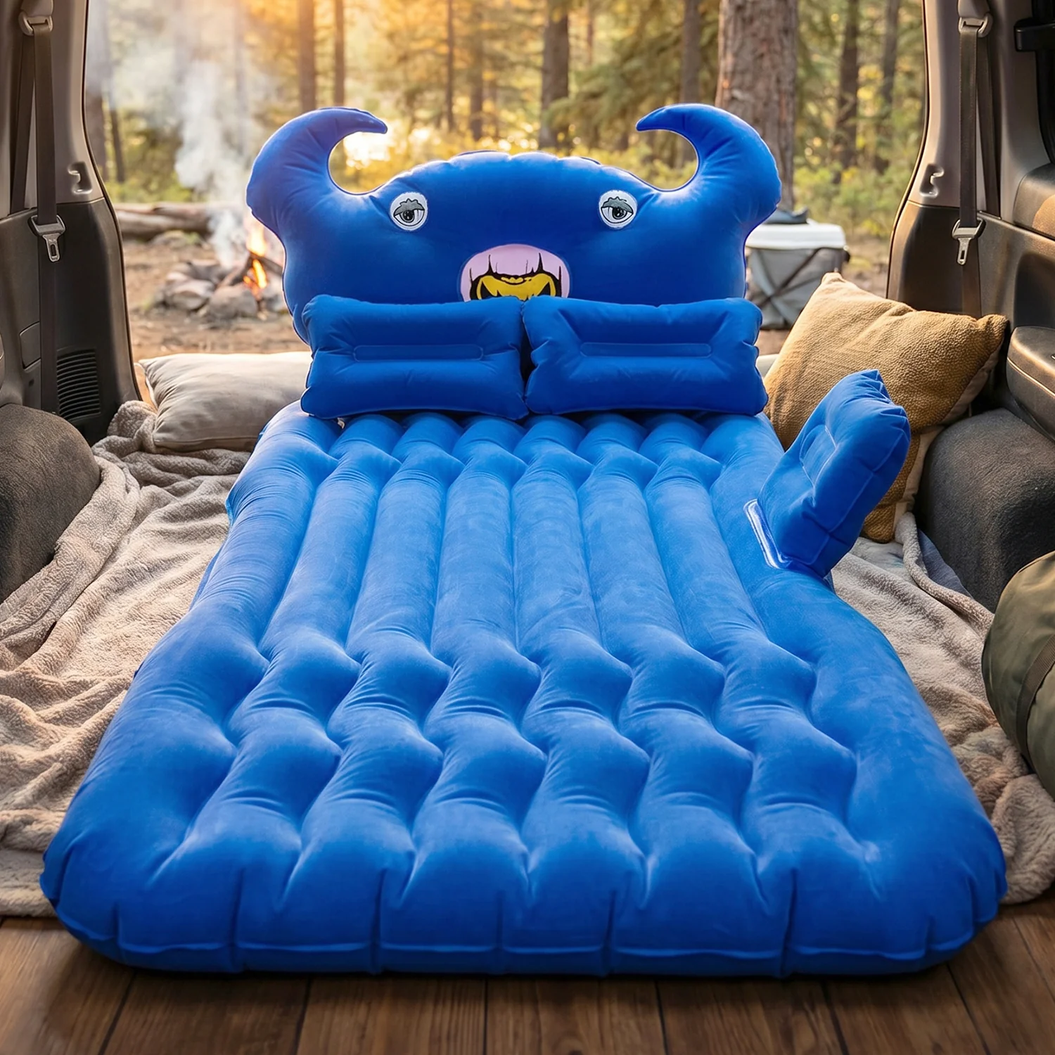 Car Air Mattress Bed Set with Inflatable Cushions and Pump – 1 Set - Image 7