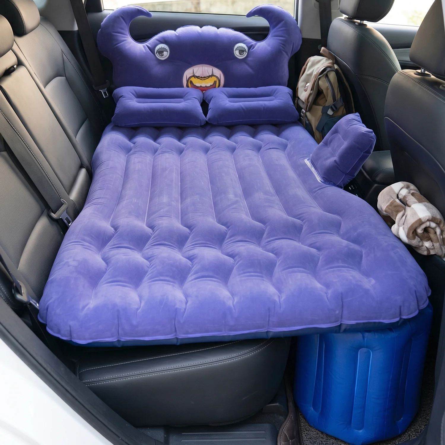 Car Air Mattress Bed Set with Inflatable Cushions and Pump – 1 Set - Image 8