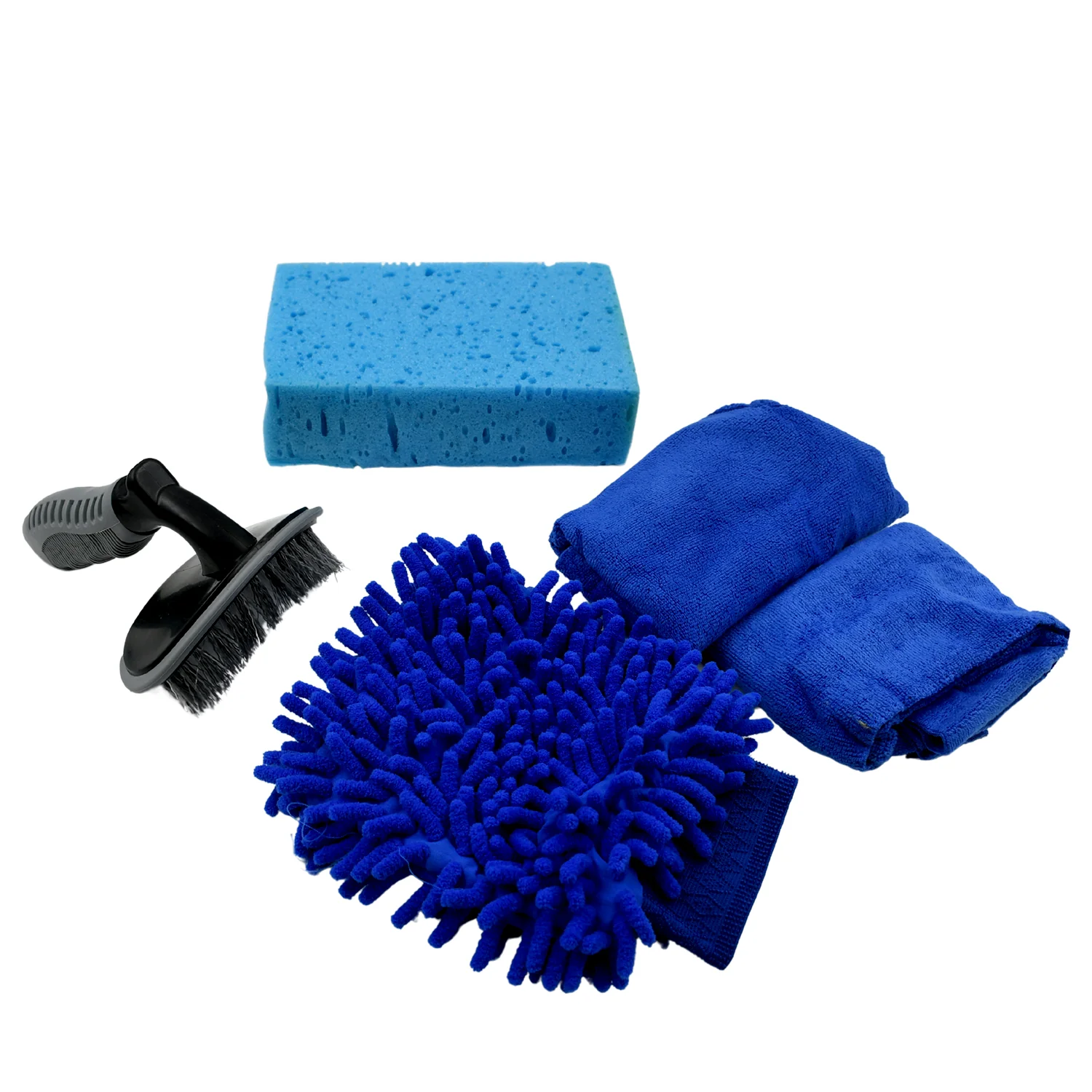 Car and Bike Cleaning Combo Kit with Microfiber Sponge, Gloves & Towels (5 Pcs) - Image 5