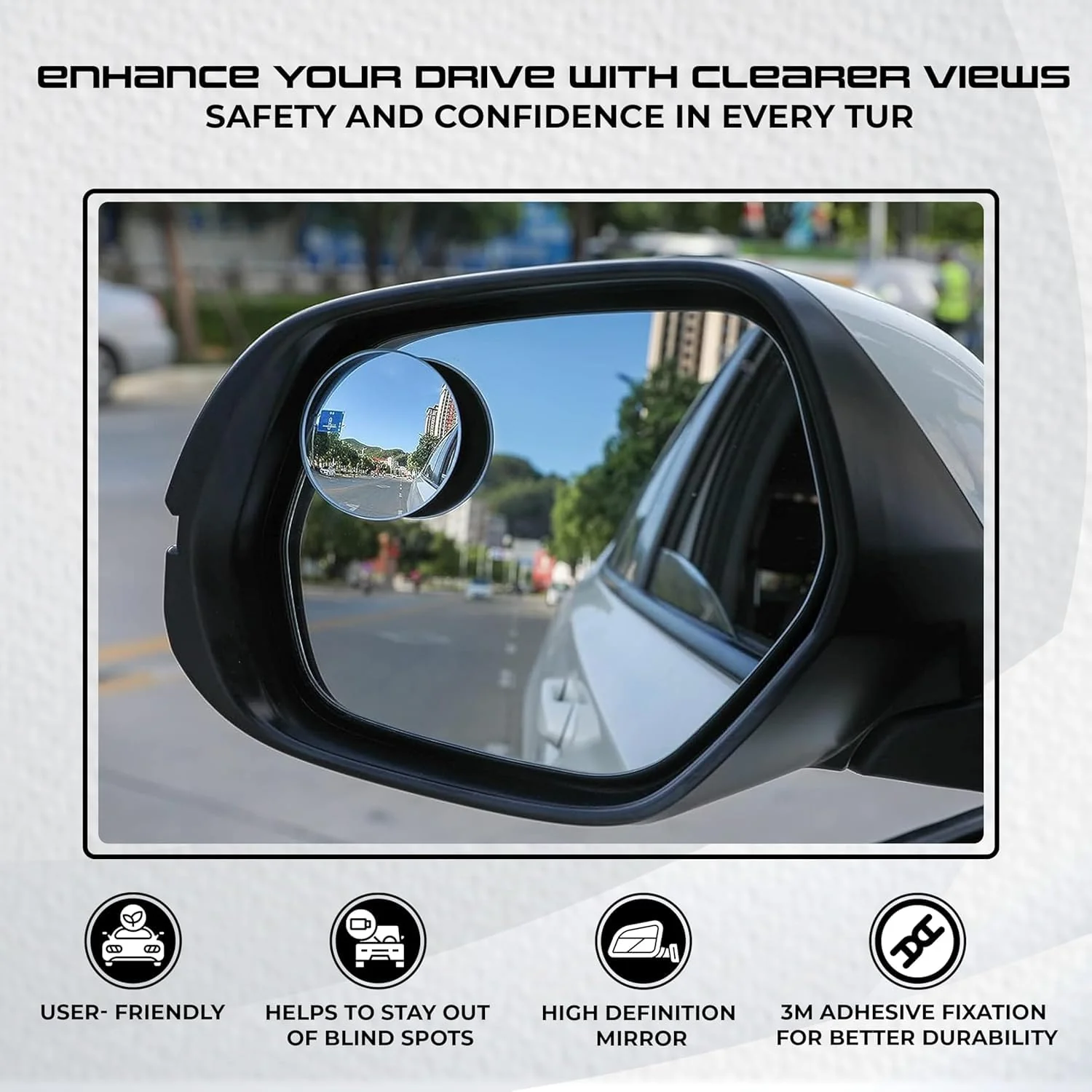 Car Blind Spot Mirror 2 Pc Set - Image 10