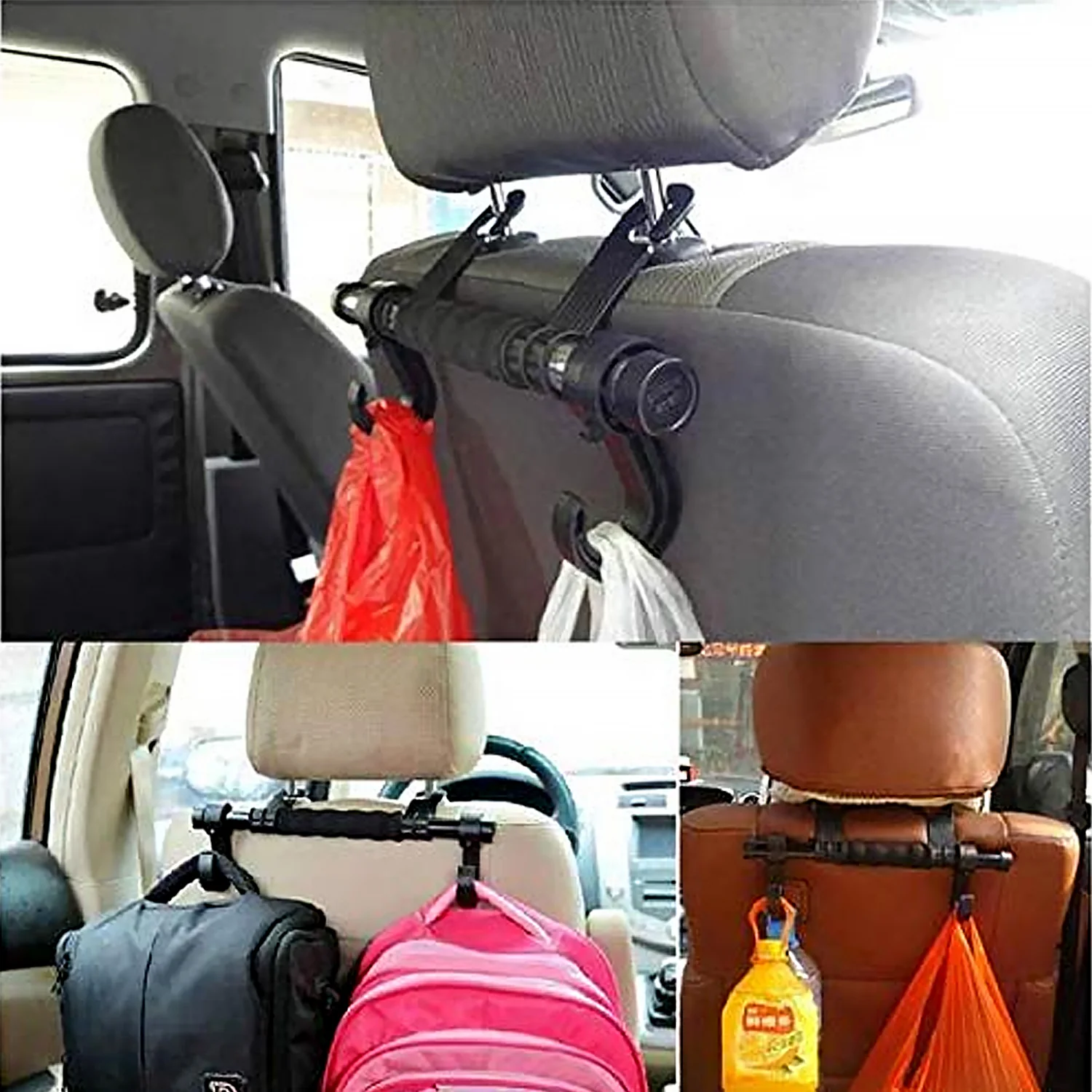 Back Seat Organizer Head Rest Luggage Bag Holder Hook Hanger Kit for Car Truck SUV - Image 6
