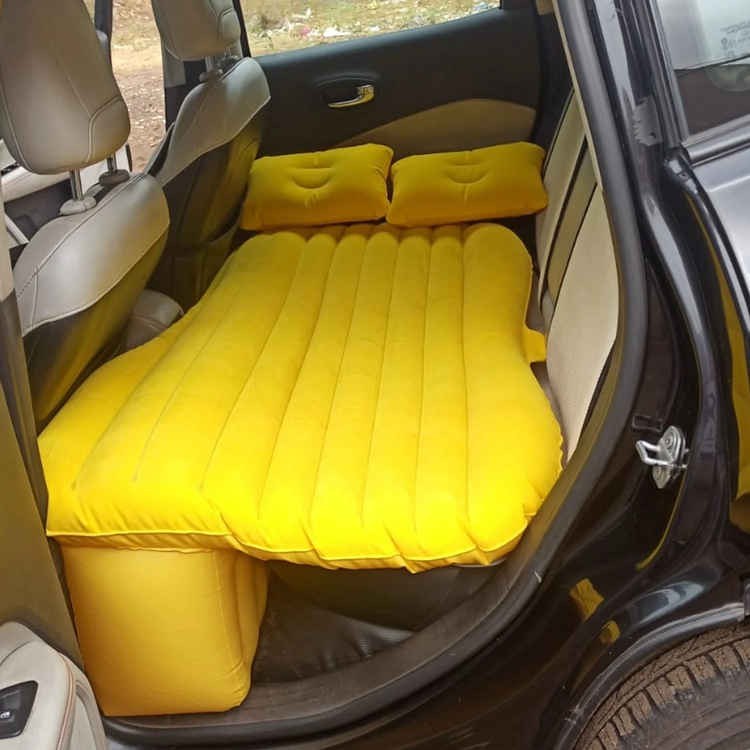 Comfy Car Camping: Inflatable Bed with Pillows & Pump (Portable) - Image 4