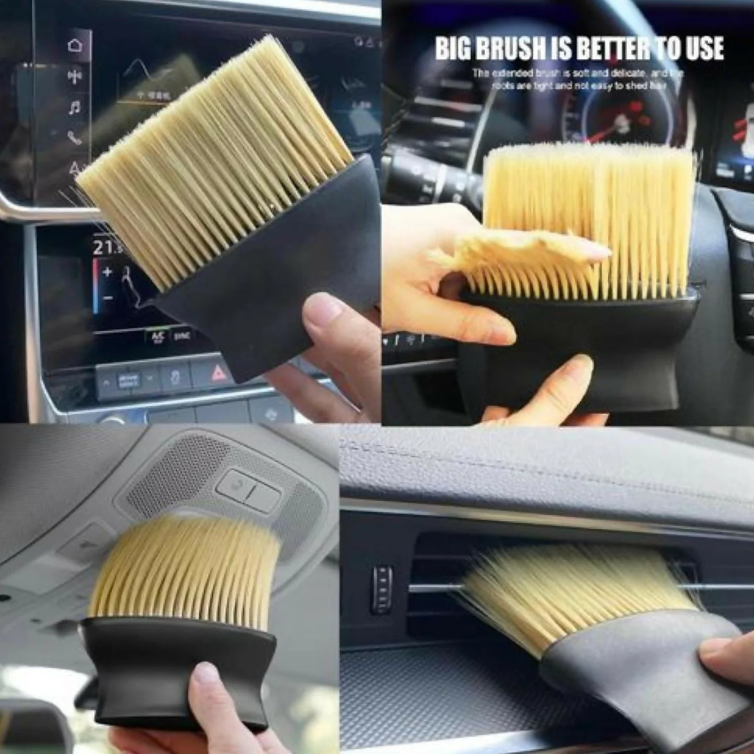 Car Interior Cleaning Brush Set for Dashboard Air Vents Console and Detailing - Image 2