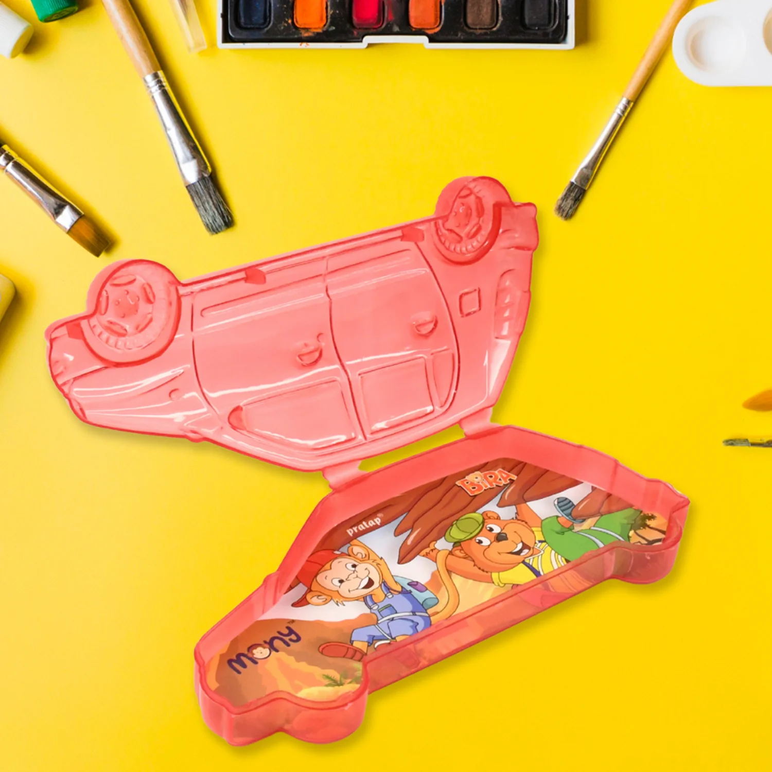 Car Shape Plastic Compass Box for Kids (1 Pc) - Image 3