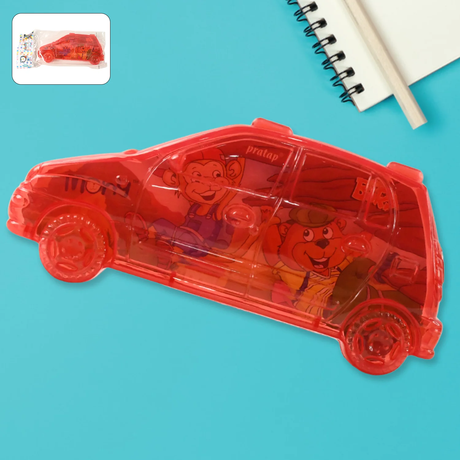 Car Shape Plastic Compass Box for Kids (1 Pc) - Image 6