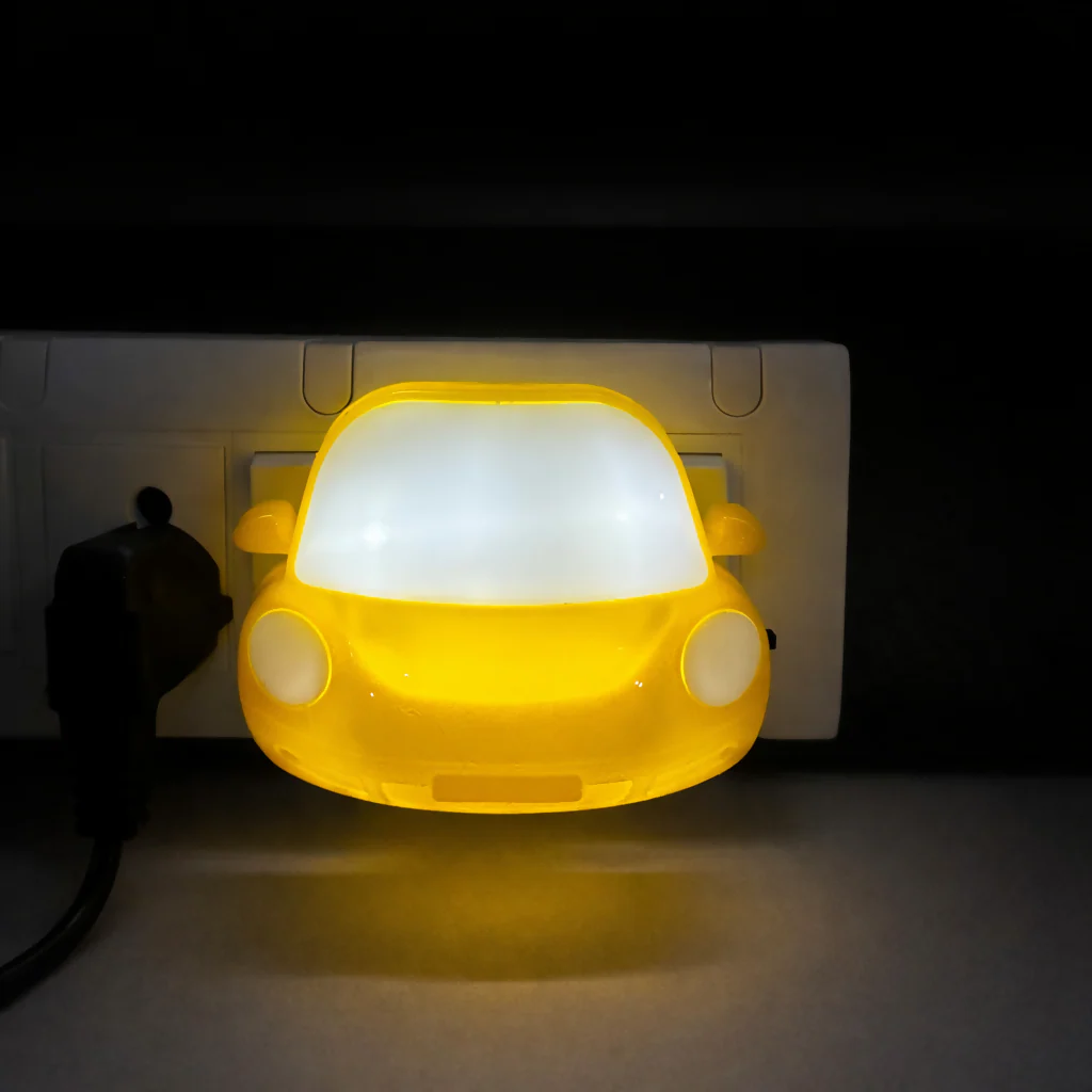 Car Shape Plug-In LED Night Lamp for Bedroom, Kids Room & Hallway(COLOR MAY VARY) - Image 5