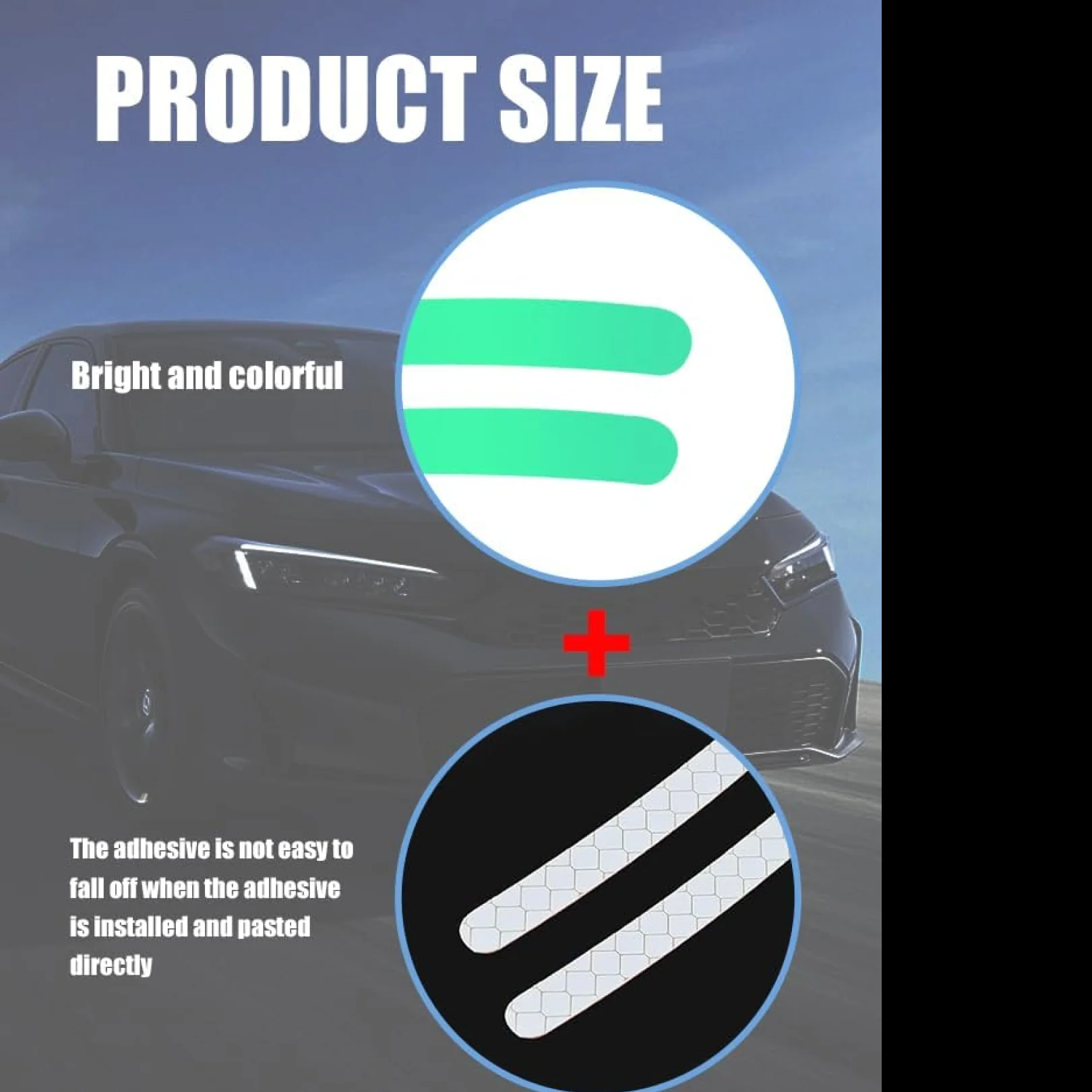 Car Wheel Hub Reflective Car Stickers, Night Warning (20 Pcs Set/ Multicolored) - Image 2