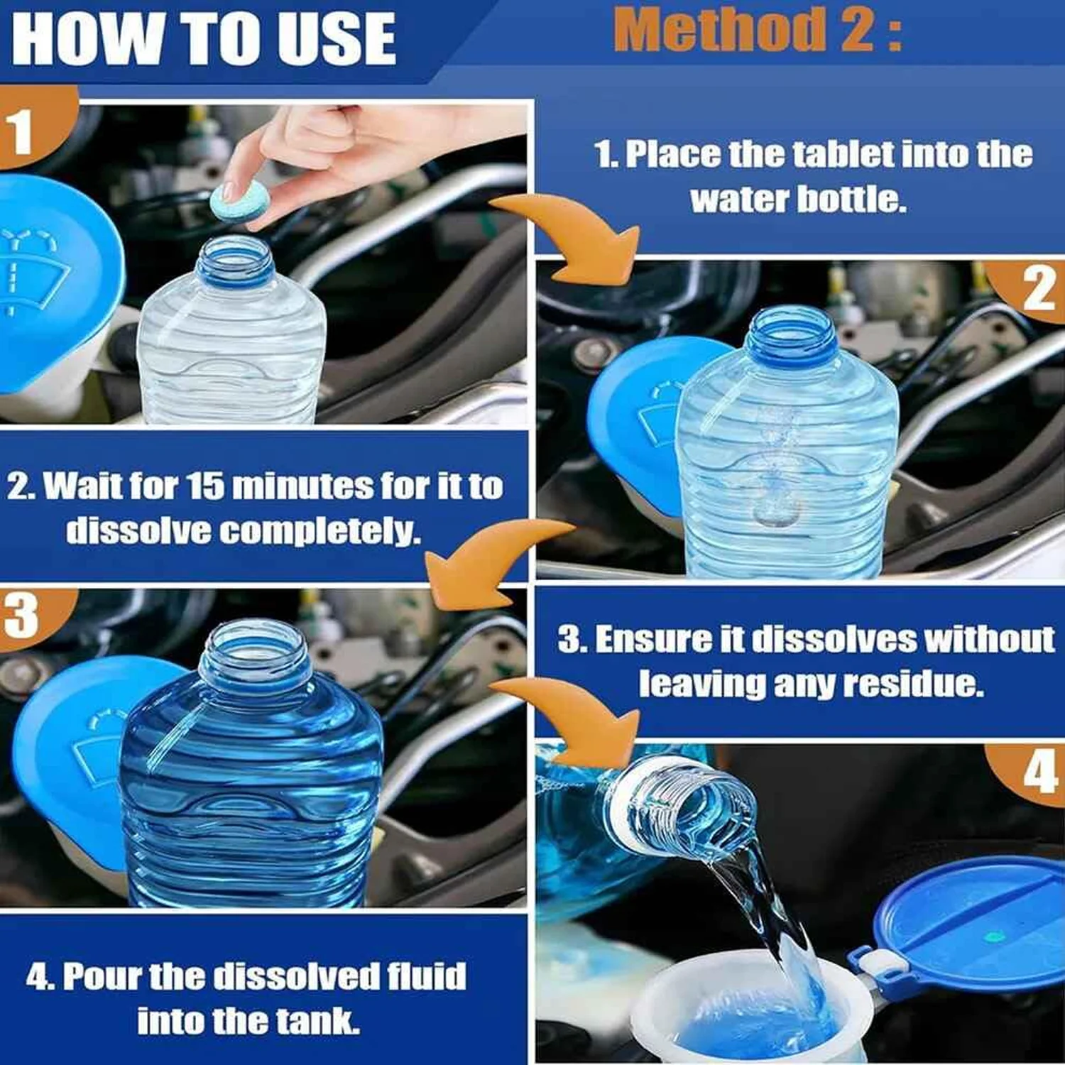 Car Windshield Glass Cleaning Effervescent Tablet (1 Pc) - Image 8