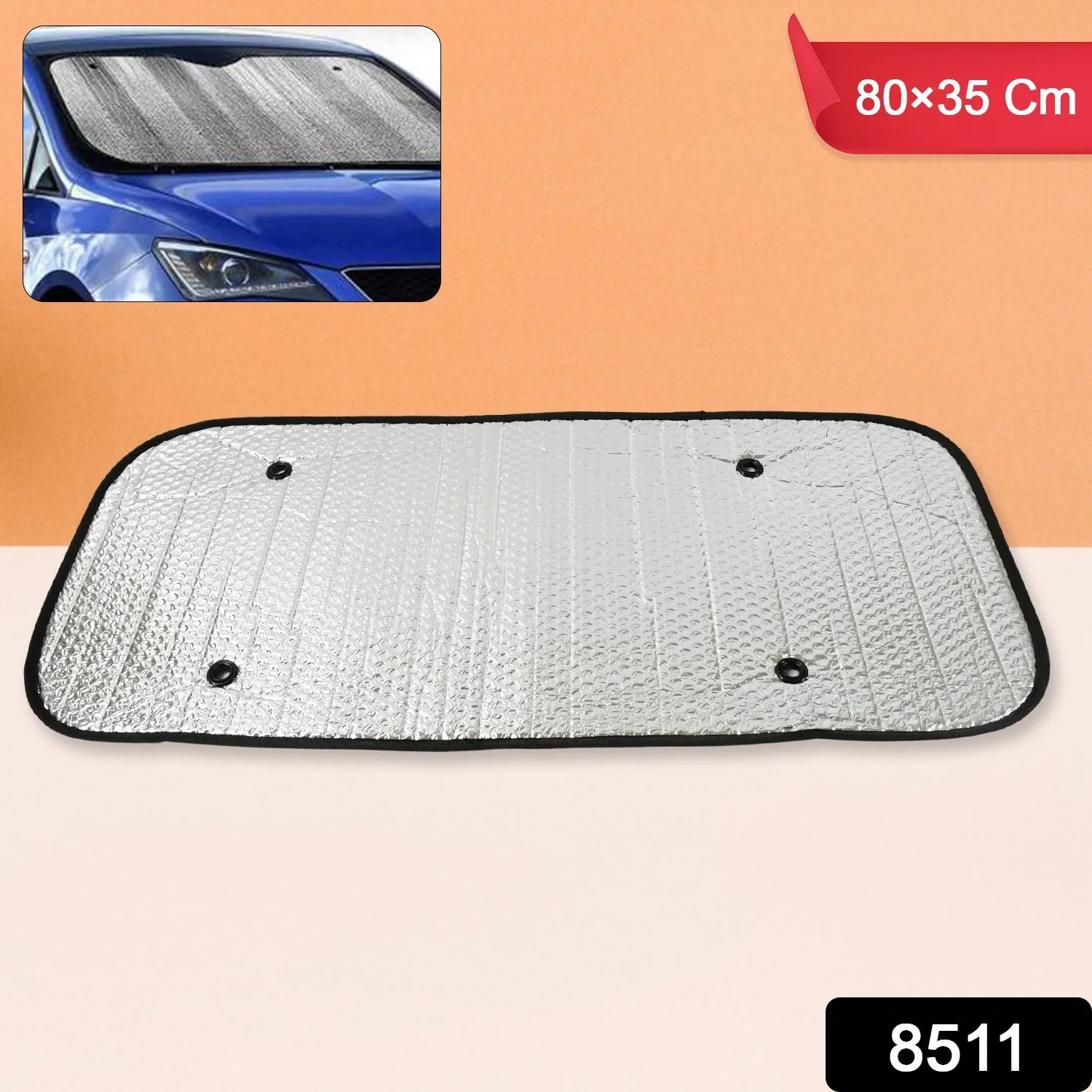 Car Windshield Sun Shade, Keeps Your Vehicle Cool Sunshade for Cars, SUV(80×35 Cm) - Image 2