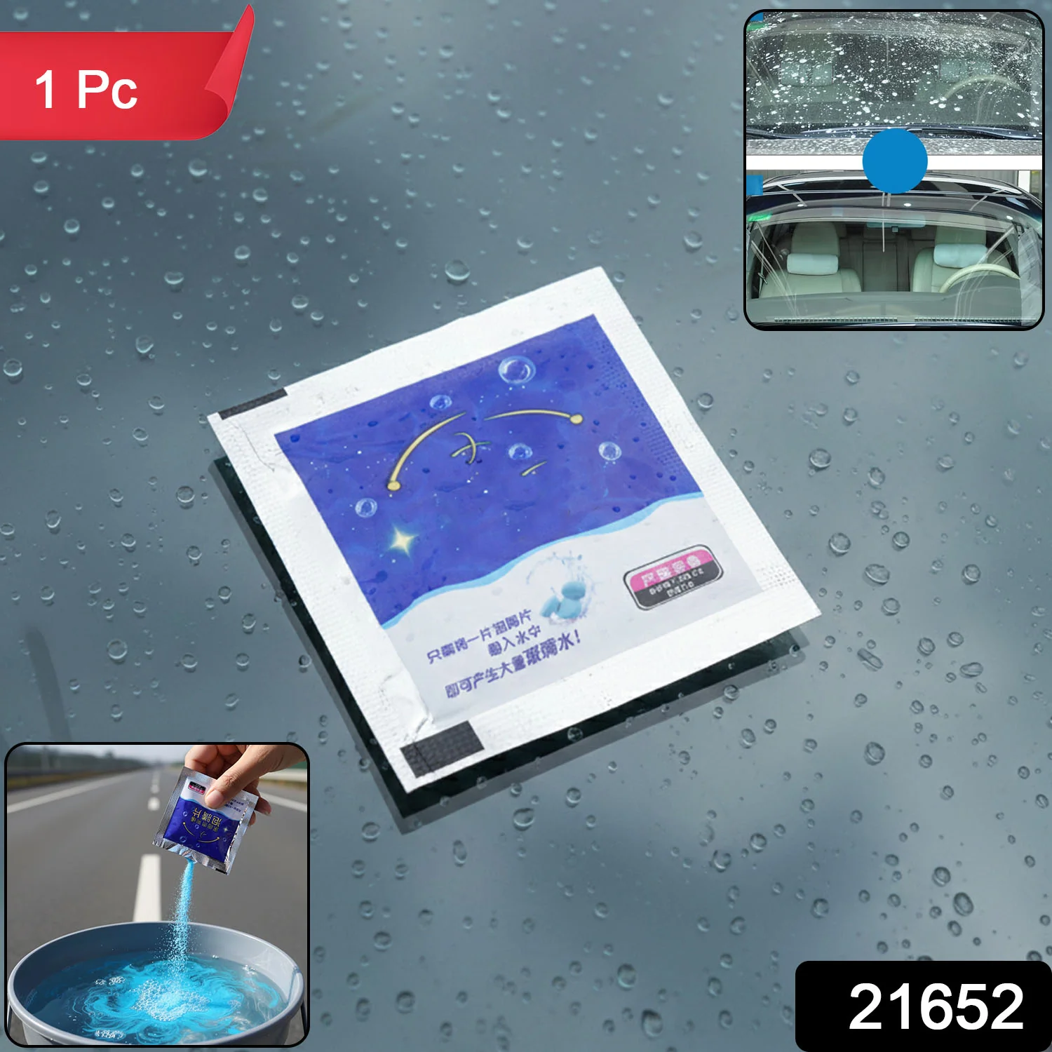 Car Windshield Wiper Detergent Powder (1 Packet) - Image 2